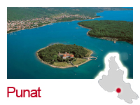 Der Ort Punat auf der Insel Krk