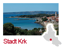 Die Stadt Krk auf der Insel Krk