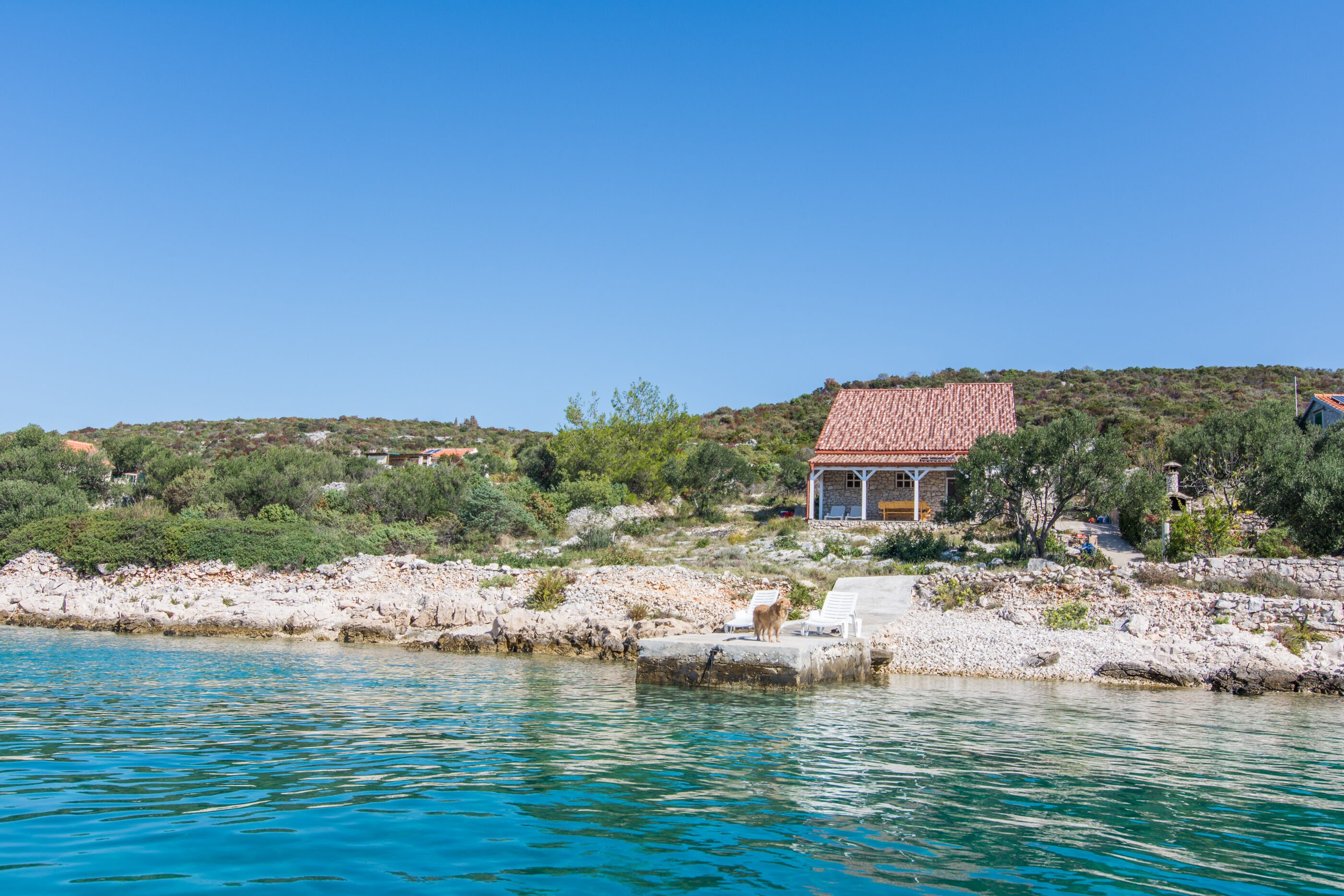 Haus mit Meerblick, Grill, Garten auf der Insel Pasman