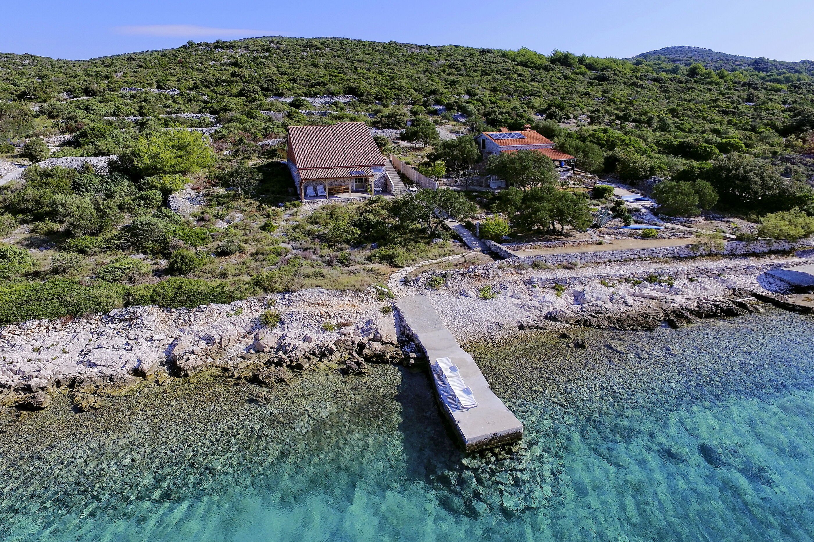 Haus mit Meerblick, Grill, Garten auf der Insel Pasman