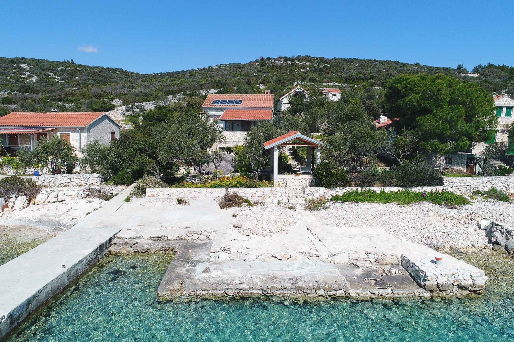Haus in der Bucht Vitane auf Pasman mit Meerblick, Grill, Garten