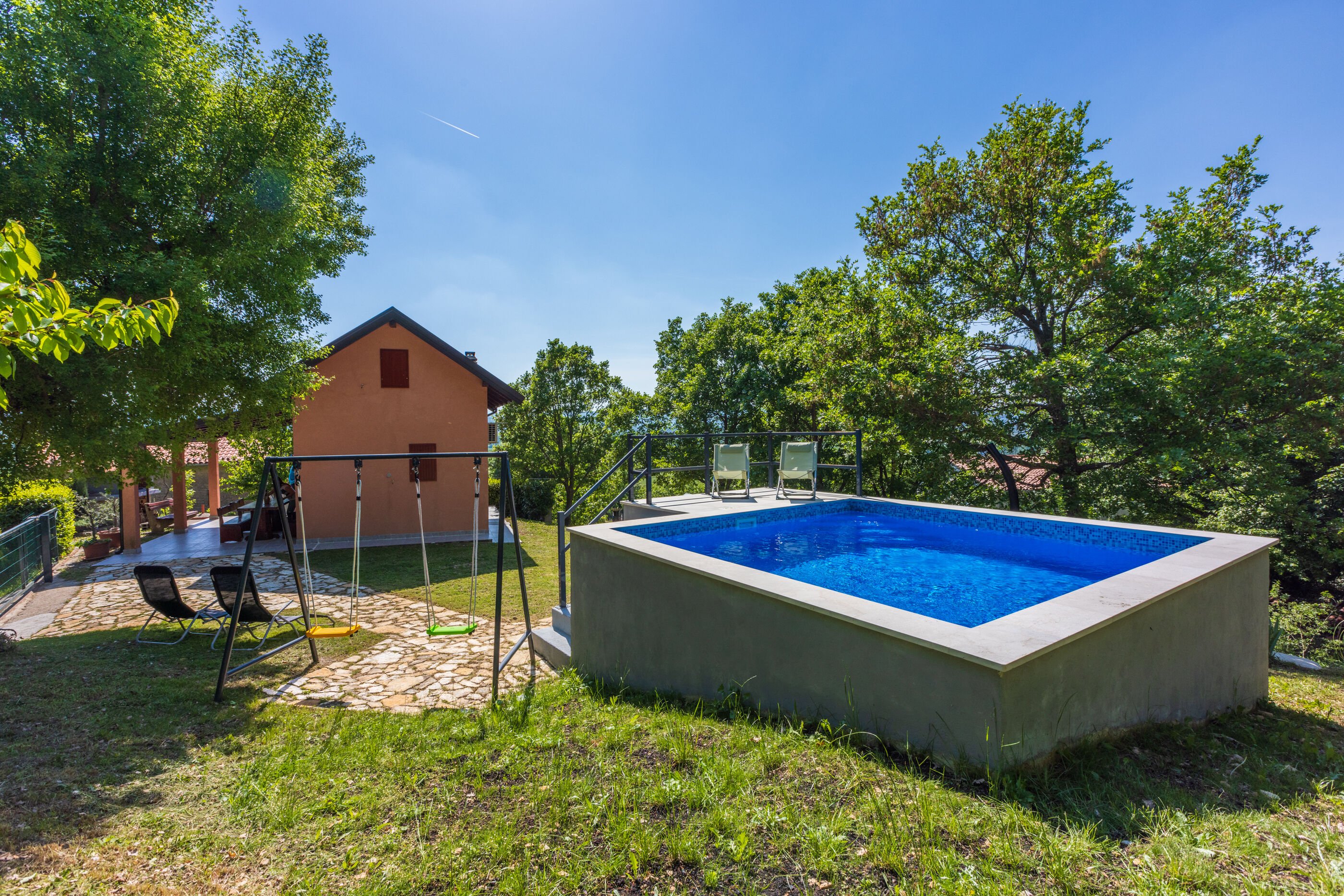 Ferienhaus mit Klima & Grill in Krsan bei Labin