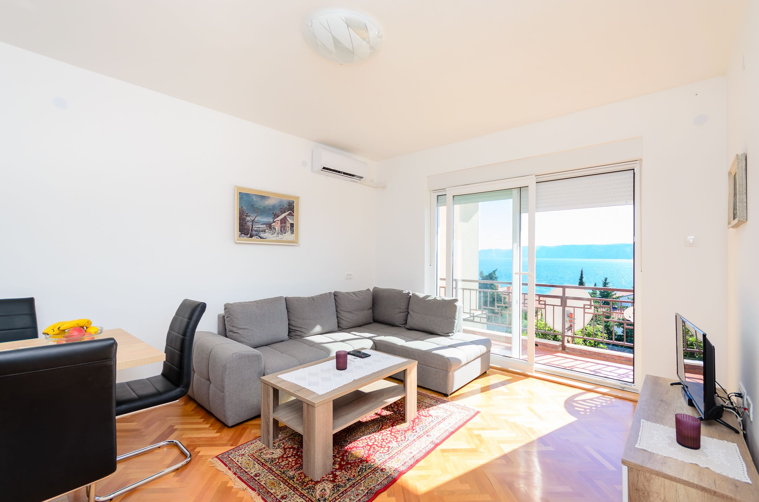 Ferienwohnung in Novi Vinodolski mit Klima, Sat-TV, Meerblick