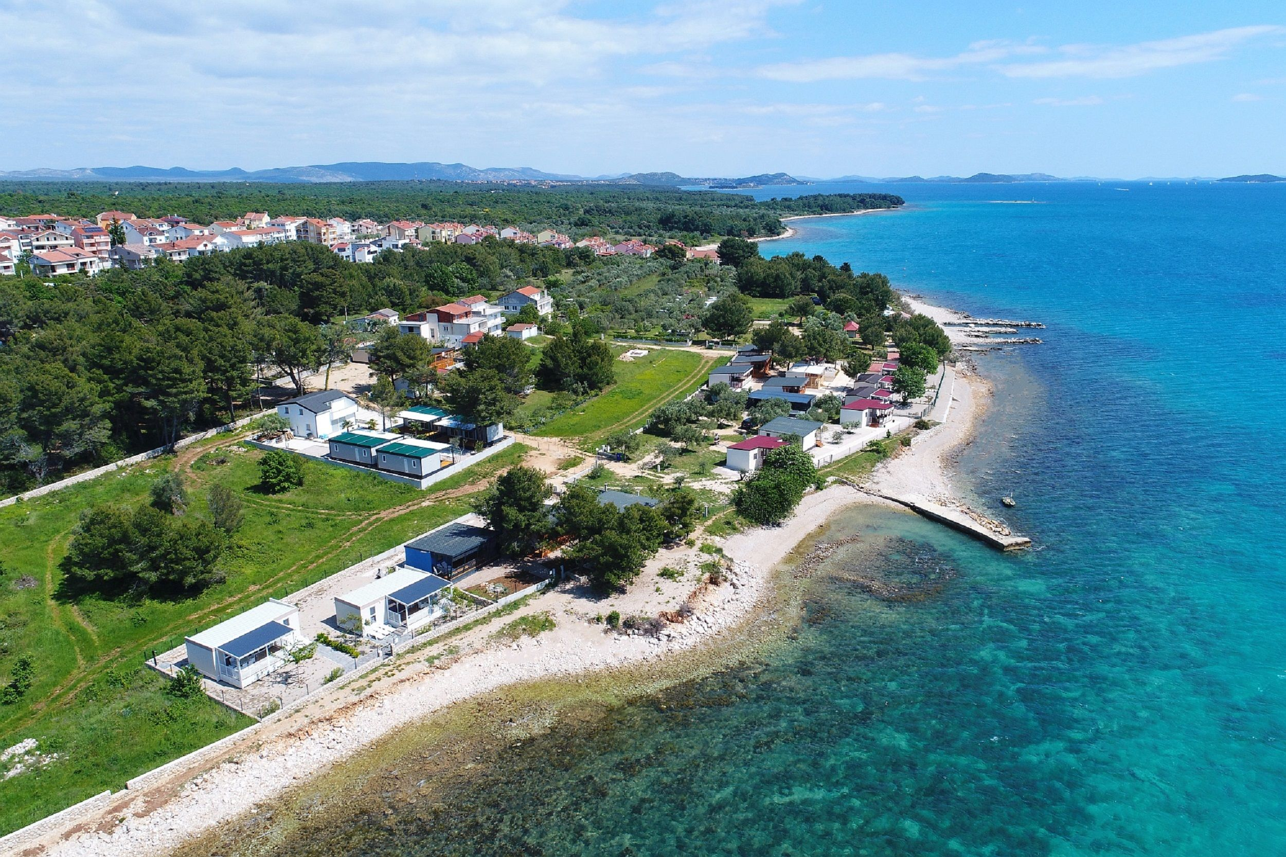 Mobileheim direkt am Strand in Biograd | Klima, Grill