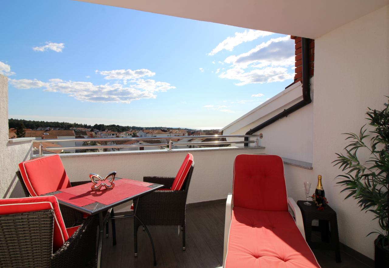 Ferienwohnung mit wunderschönen Blick auf Porec und das Meer