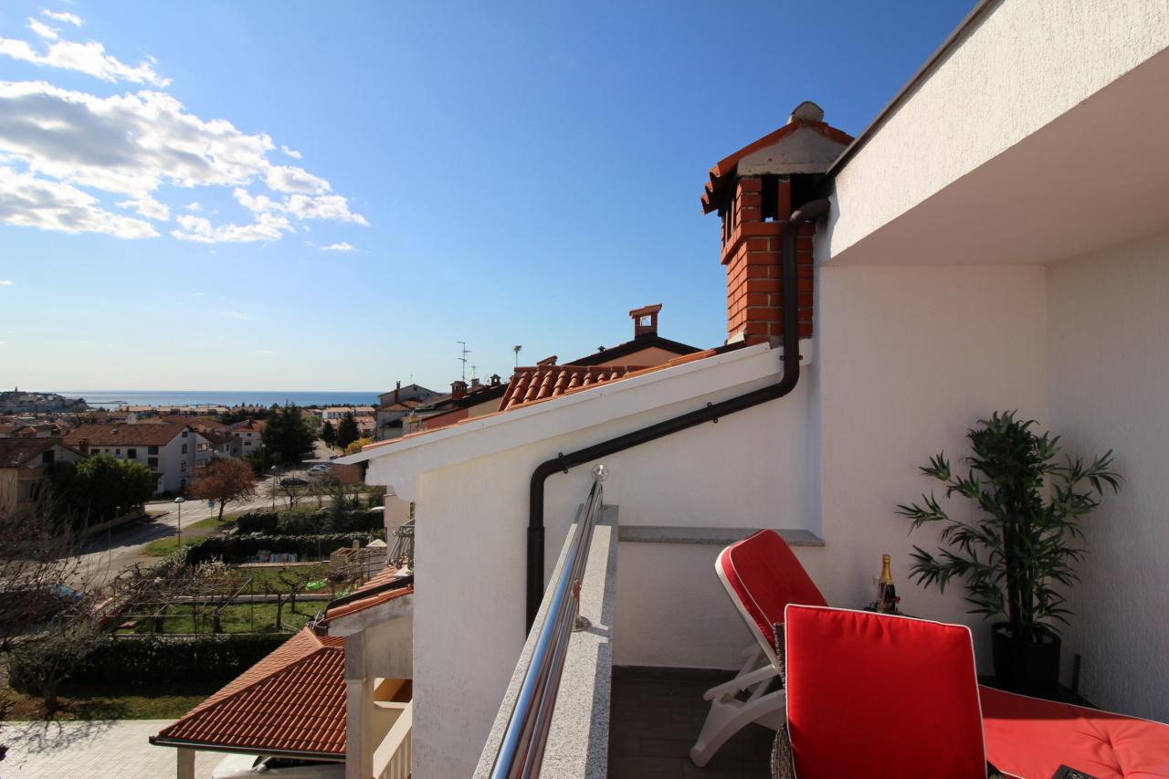 Ferienwohnung mit wunderschönen Blick auf Porec und das Meer