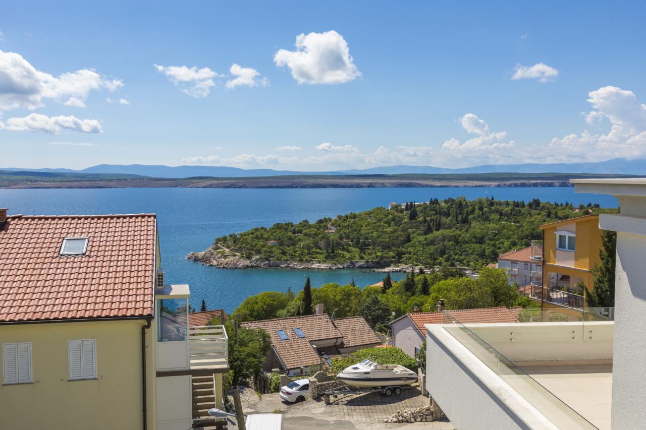 Meerblick genießen/Ferienwohnung im Dramalj, 80 bis Meer