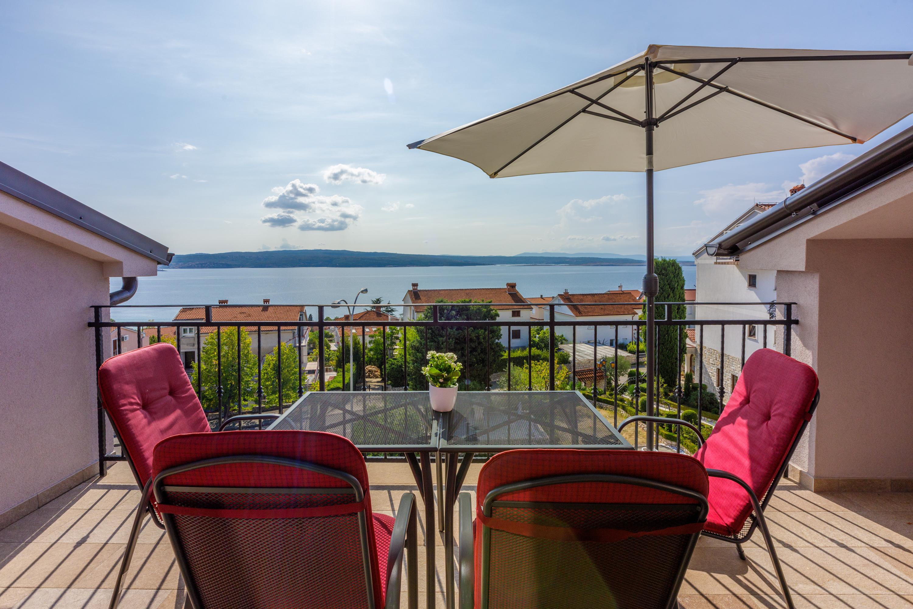 Ferienwohnung mit Panorama Meerblick