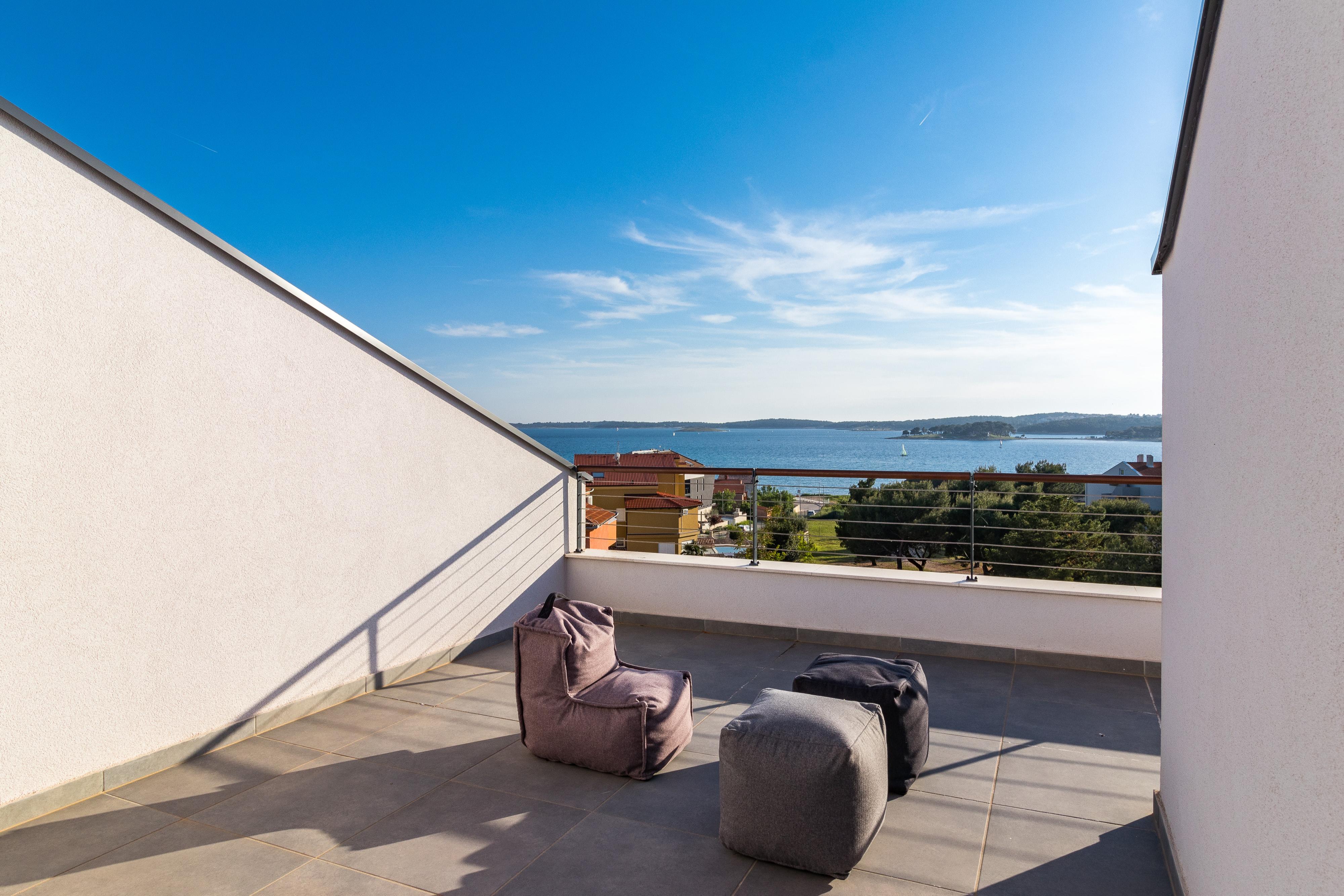 Moderne Ferienwohnung in Medulin mit herrlichem Meerblick