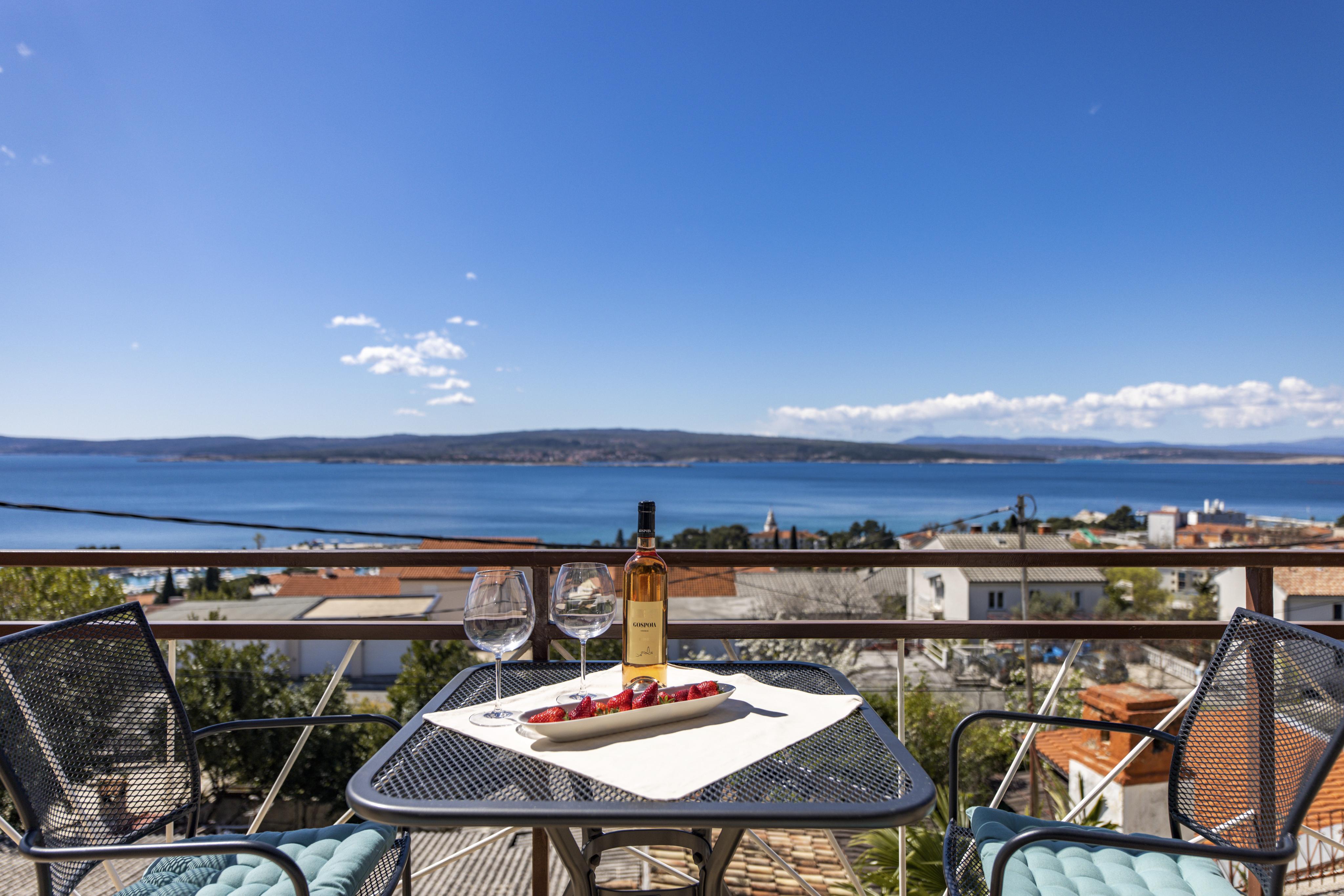 Schöne Ferienwohnng mit gigantischer Aussicht in Crikvenica