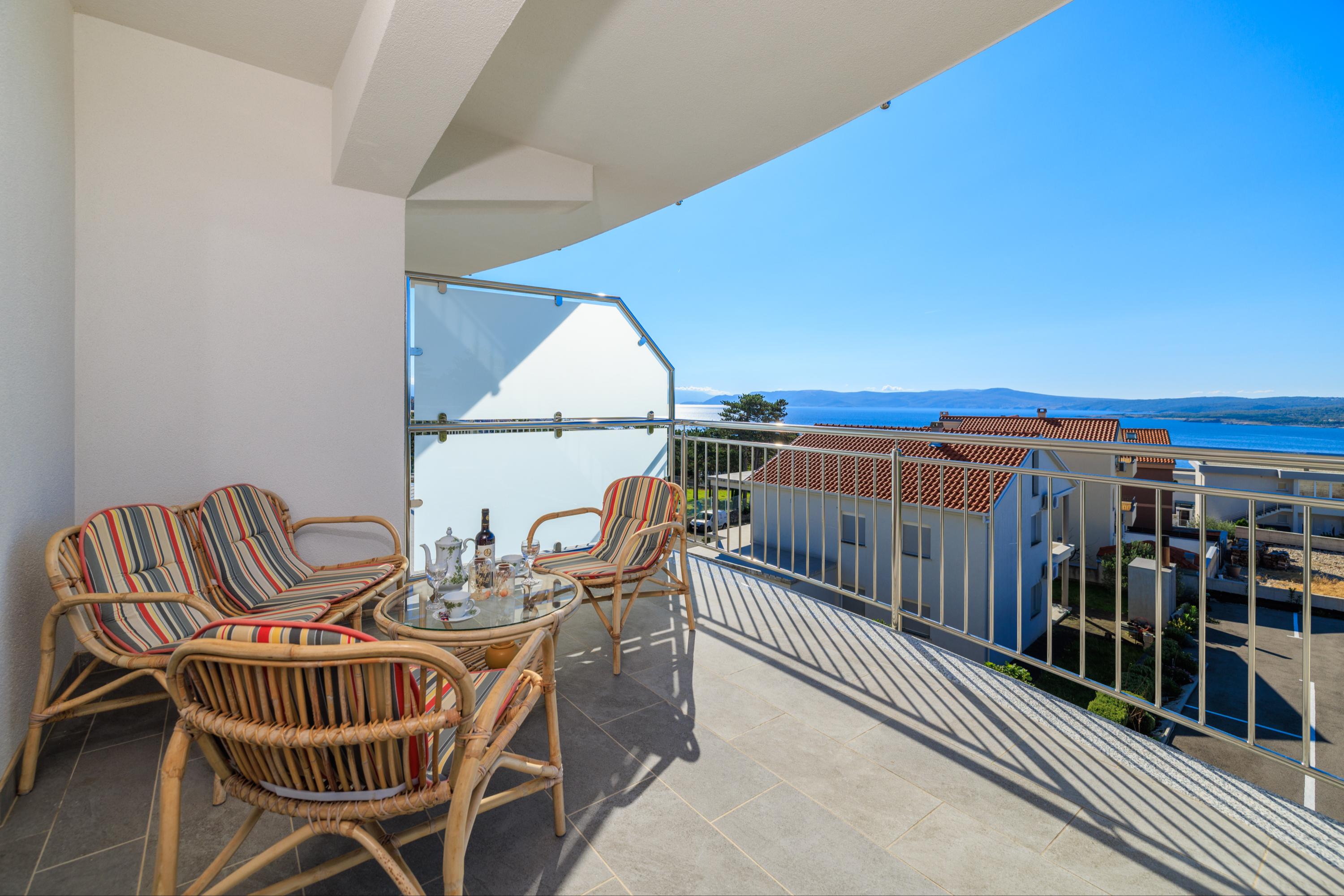 Studioapartment in Crikvenica mit traumhaften Balkon