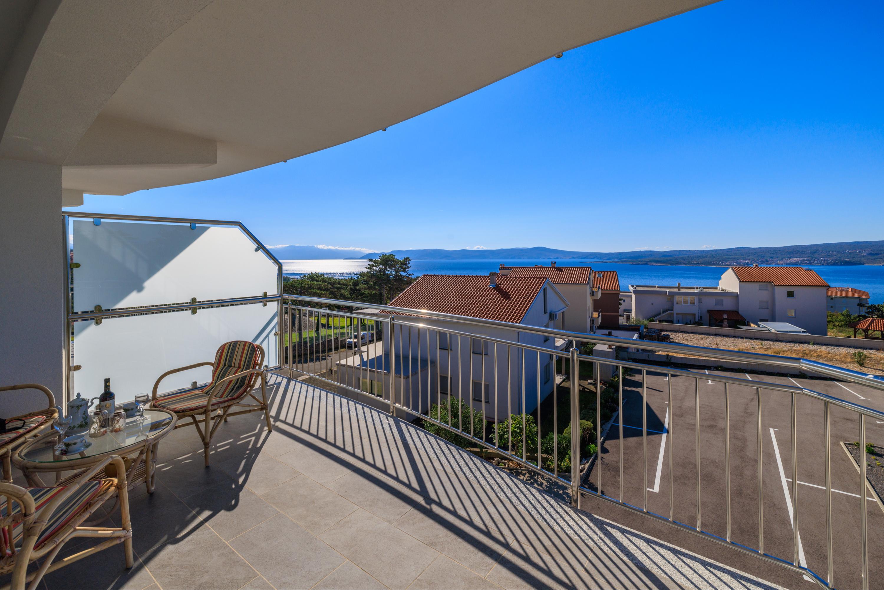Studioapartment in Crikvenica mit traumhaften Balkon