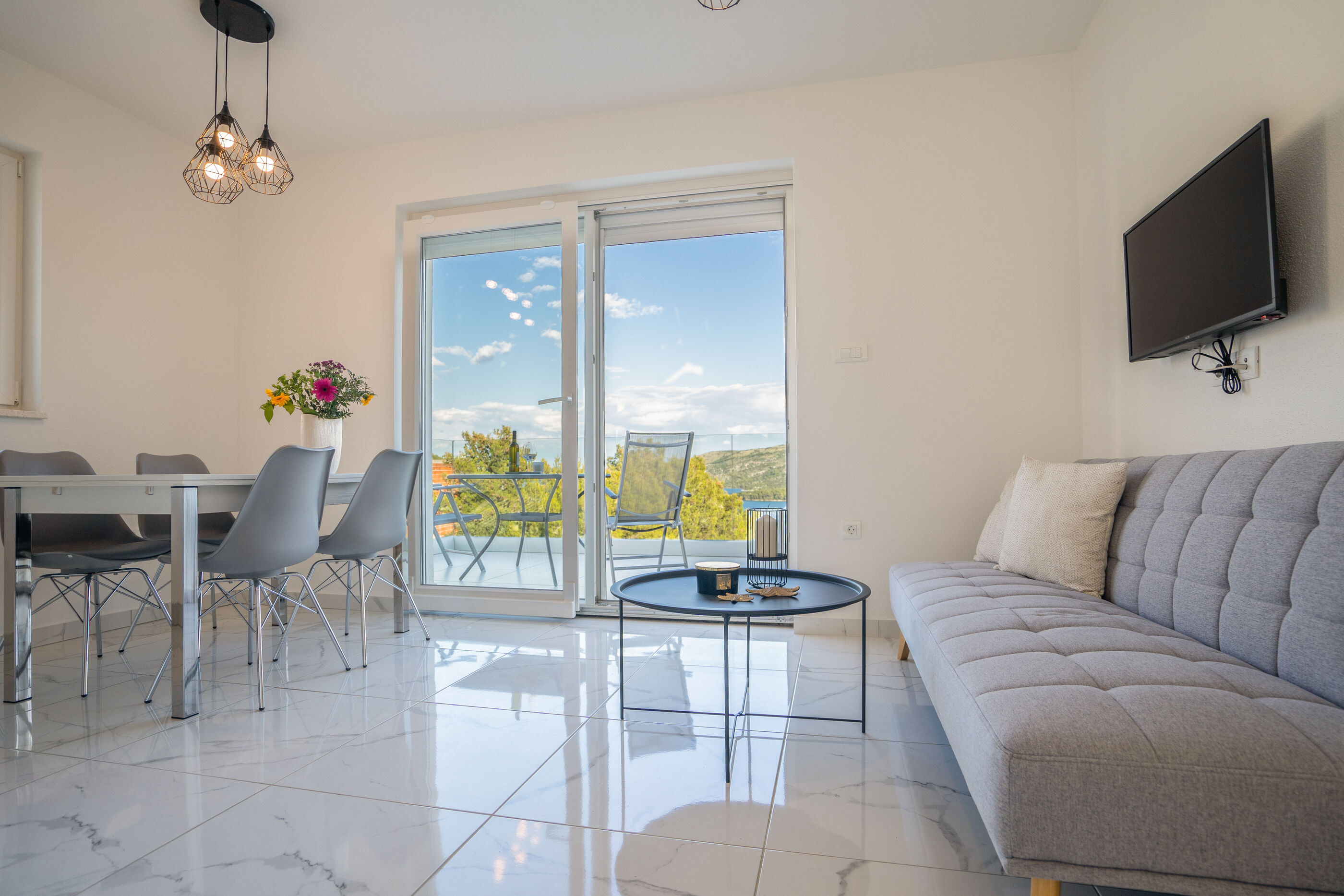 Apartmement mit 1 Schlafzimmer und Meerblick