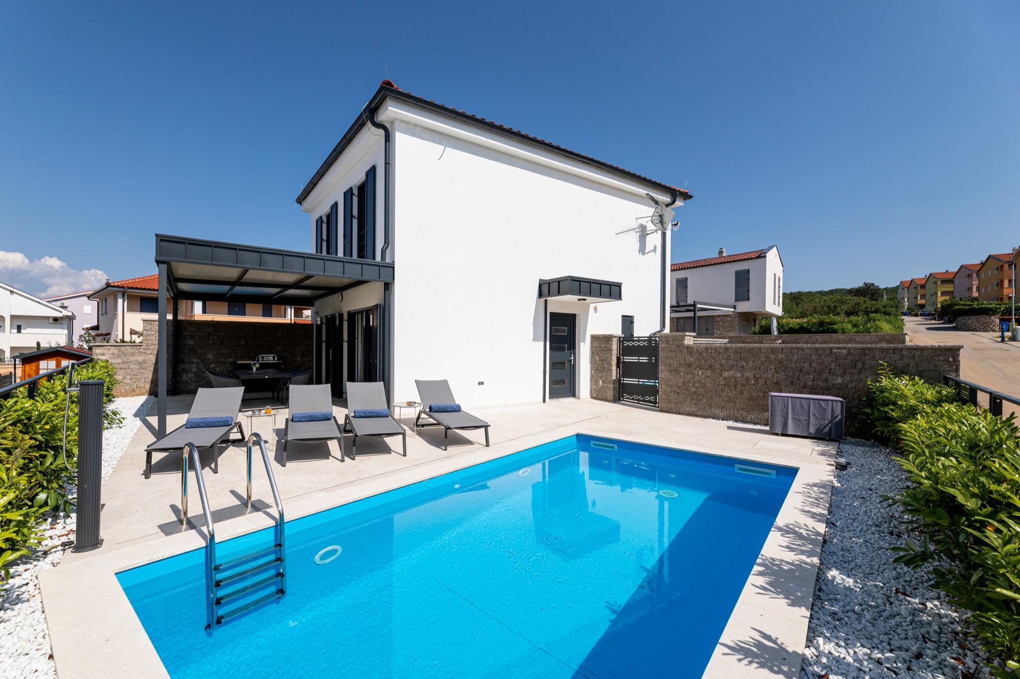 Villa mit beheiztem Pool und Meerblick auf der Insel Krk