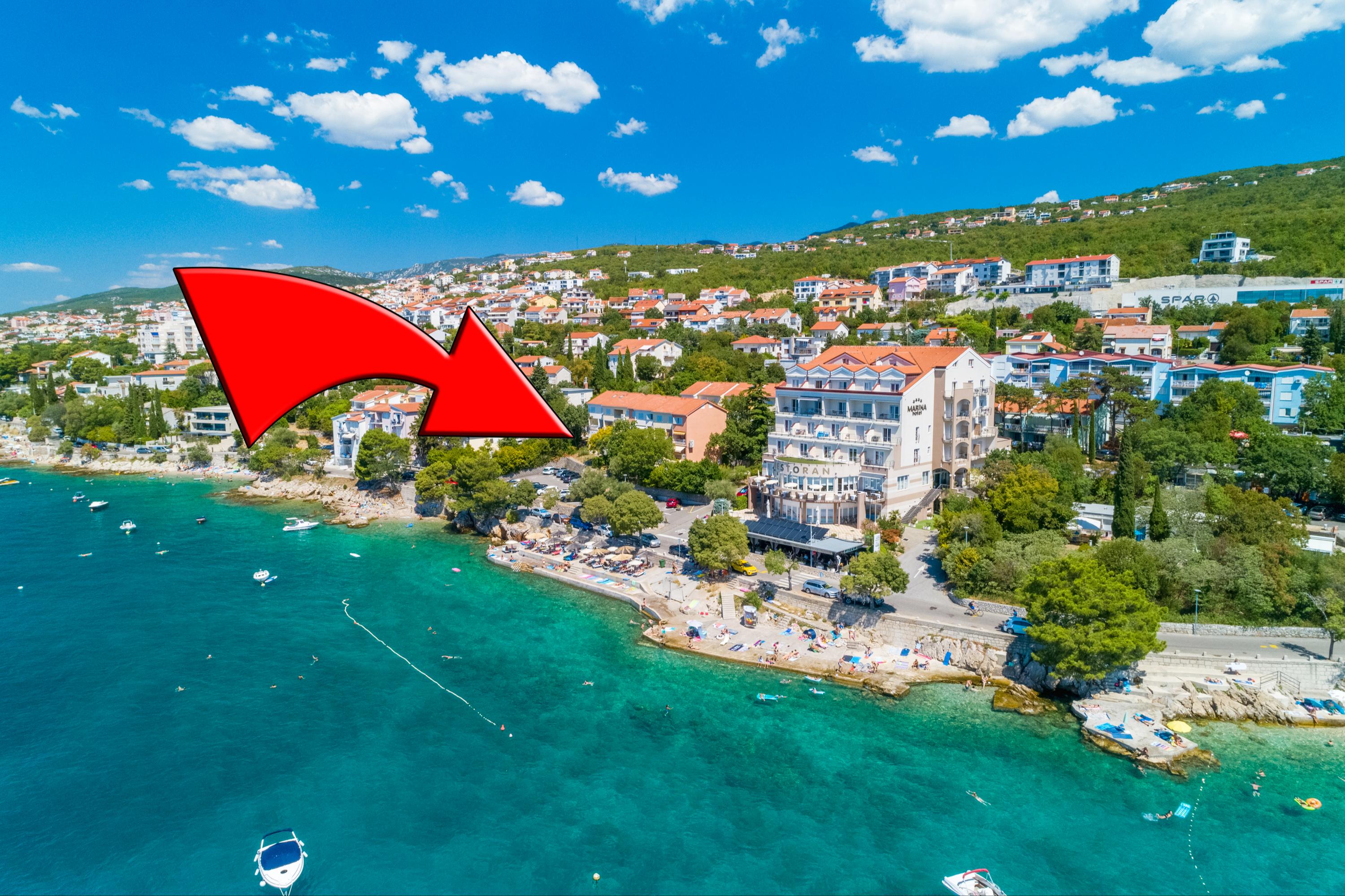 Strandnahe Ferienwohnung für 3 Personen in Selce