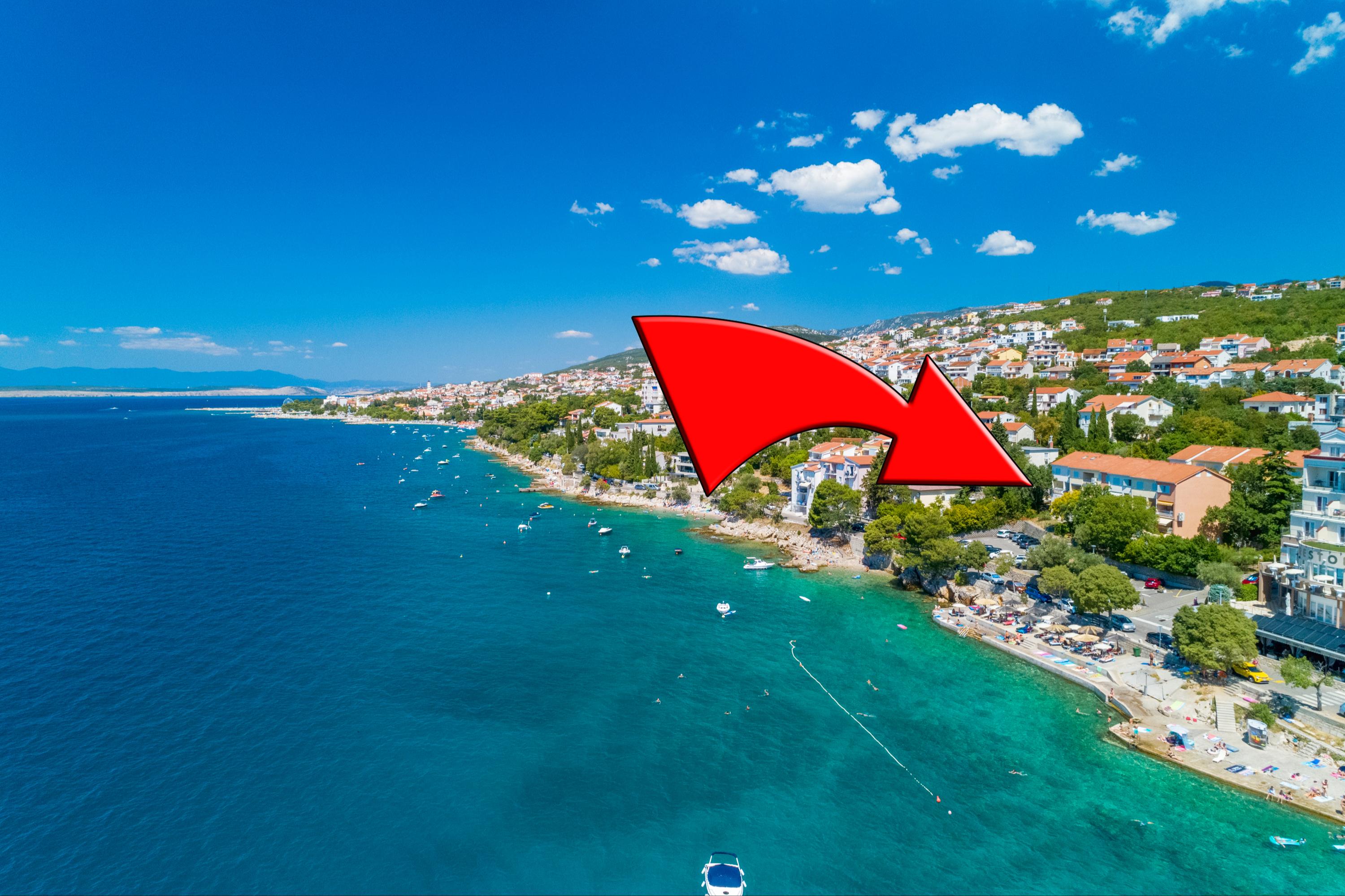 Strandnahe Ferienwohnung für 3 Personen in Selce