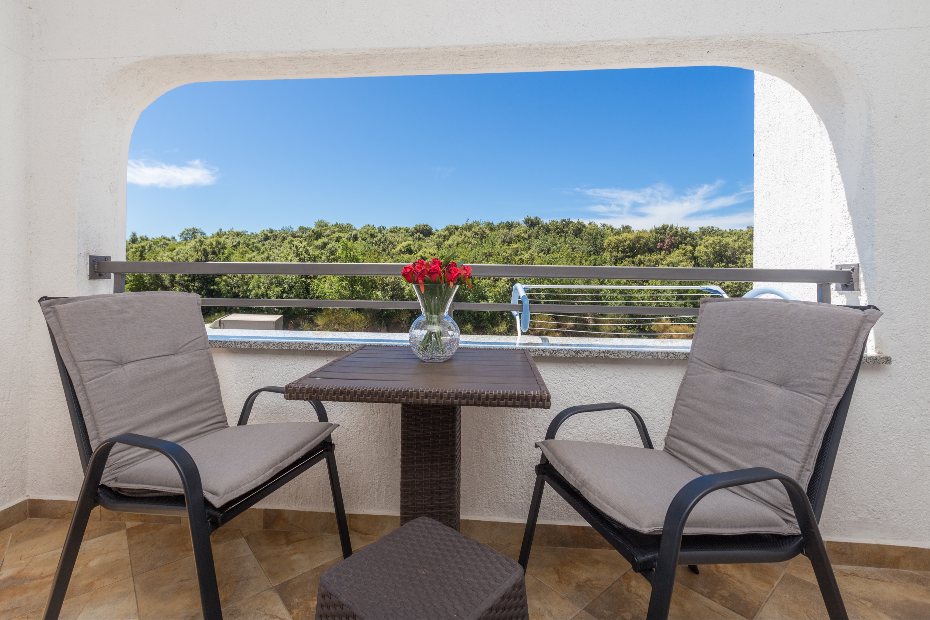 Apartment mit Gartenblick