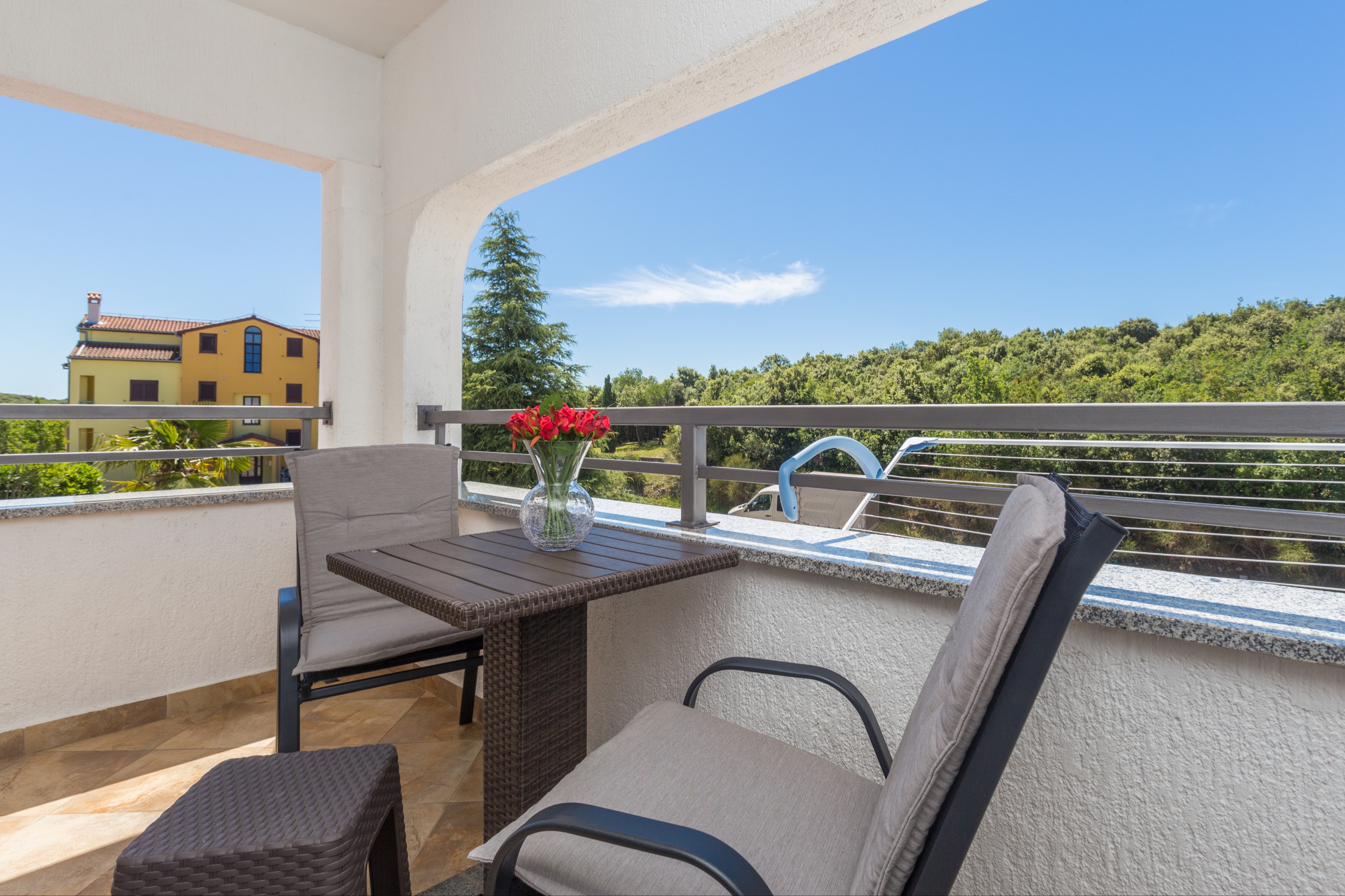 Apartment mit Gartenblick