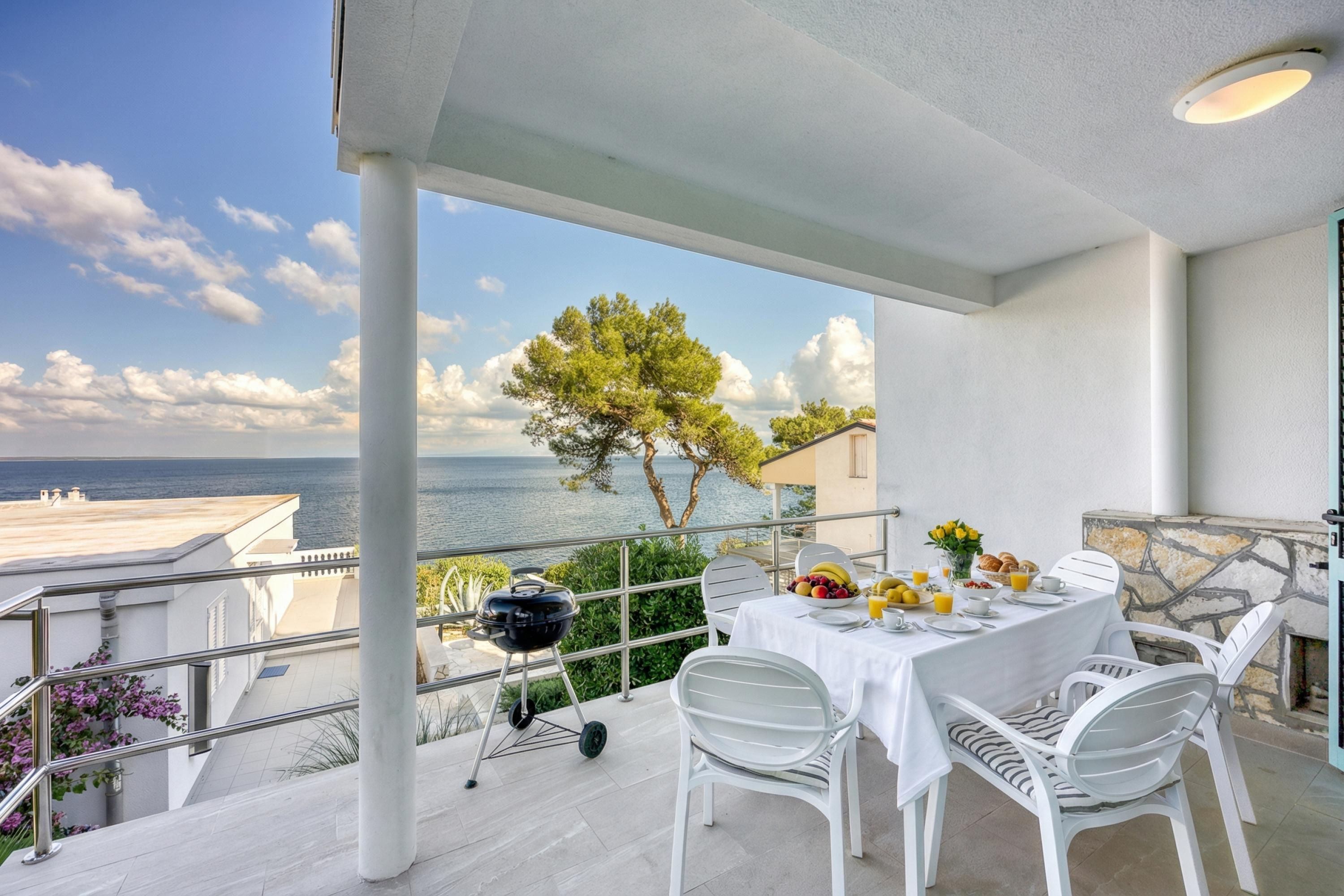 Apartment mit Meerblick und Balkon in Mali Losinj