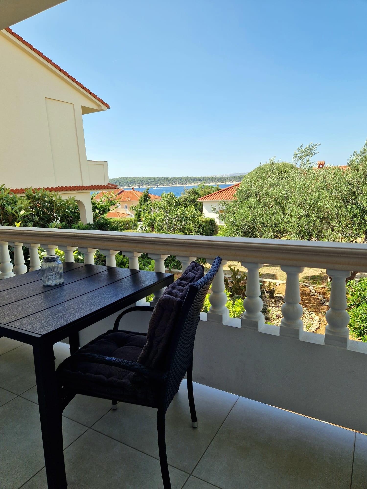 Apartment für 2 - 3 Personen in Barbat mit Klima, Meerblick, Internet