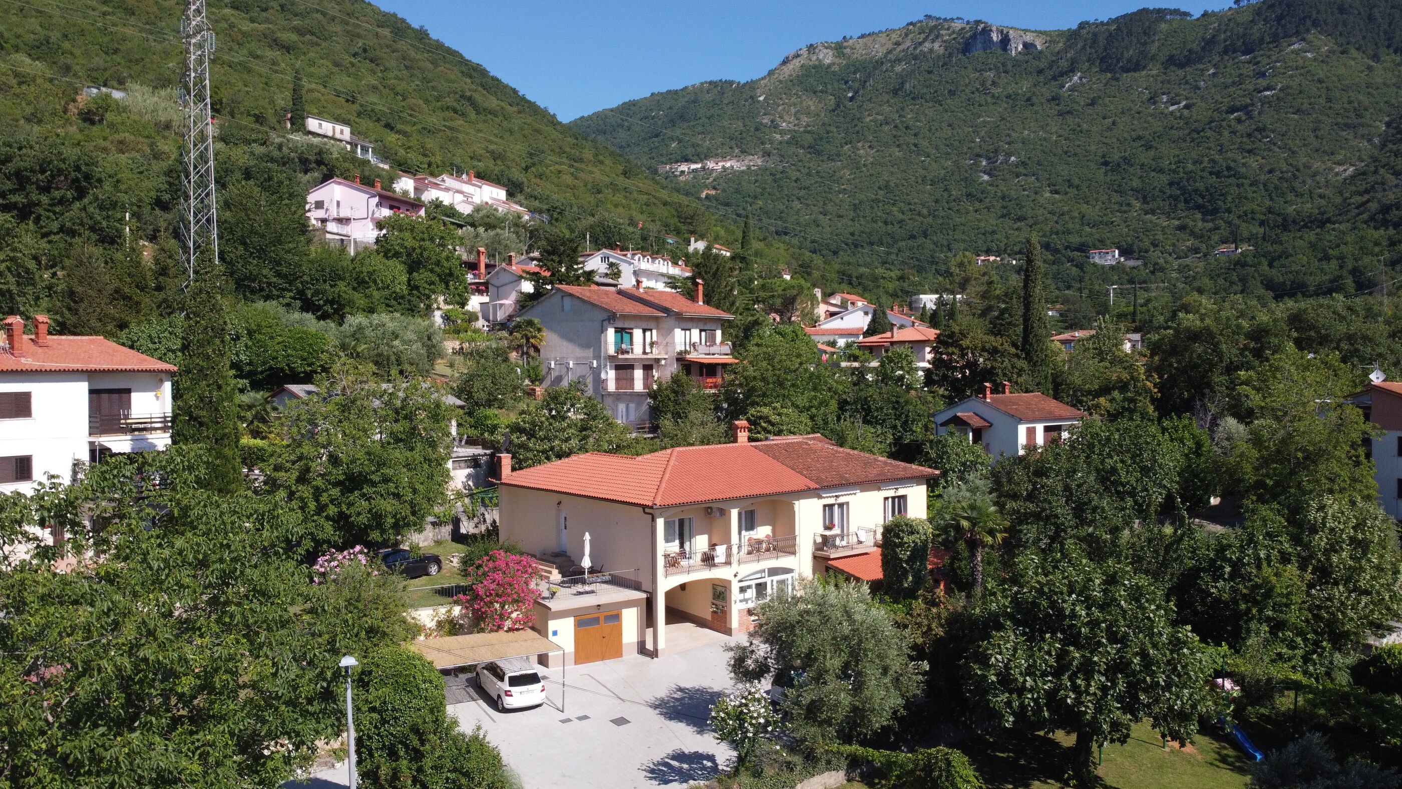 Ferienwohnung in Moscenicka Draga mit Klima, Sat-TV, Meerblick
