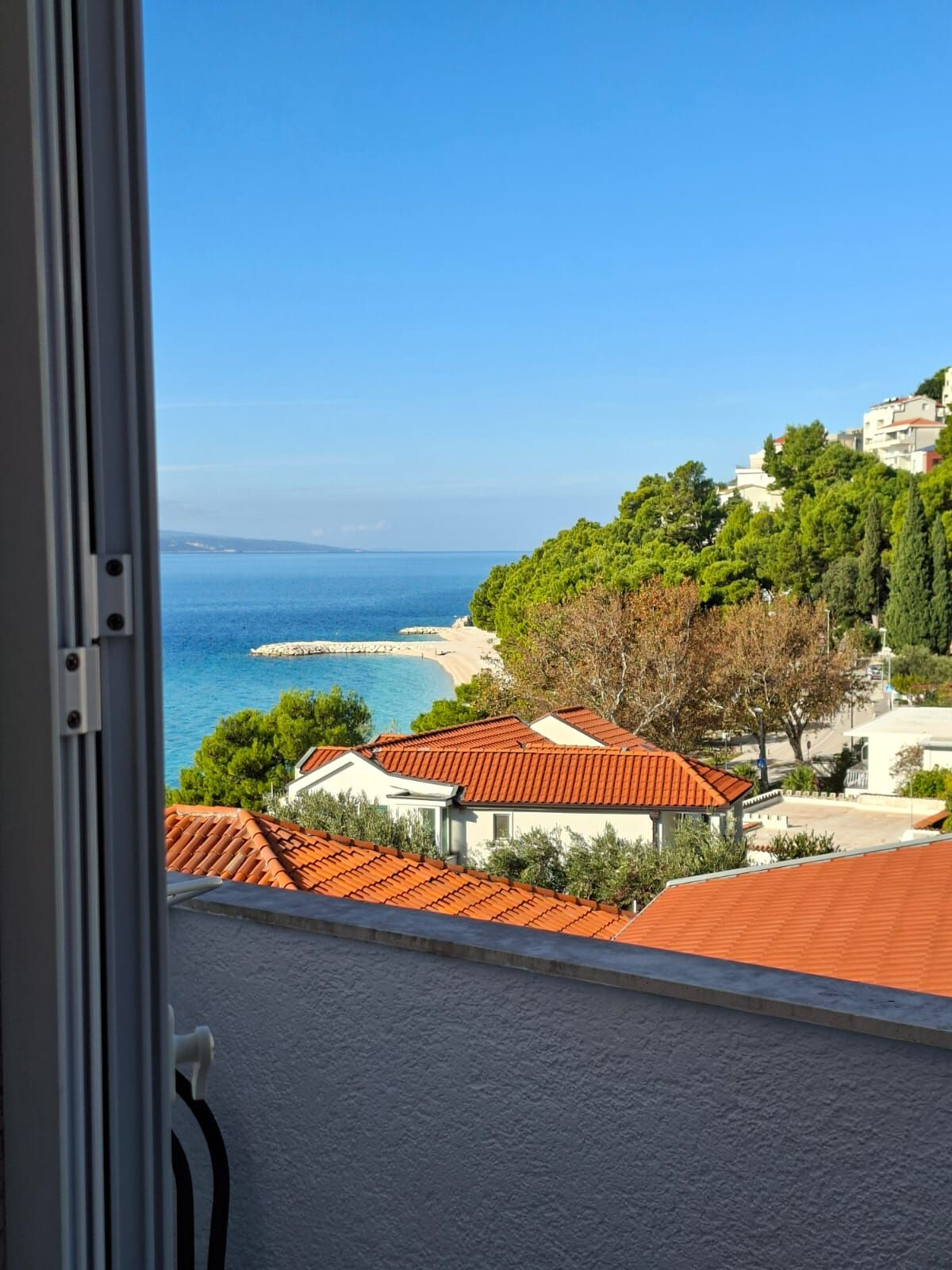 Ferienwohnung in Baska Voda mit Klima, Sat-TV, Meerblick