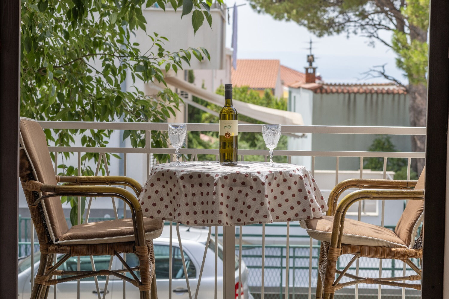 Zimmer in Baska Voda mit Klima, Sat-TV, Meerblick
