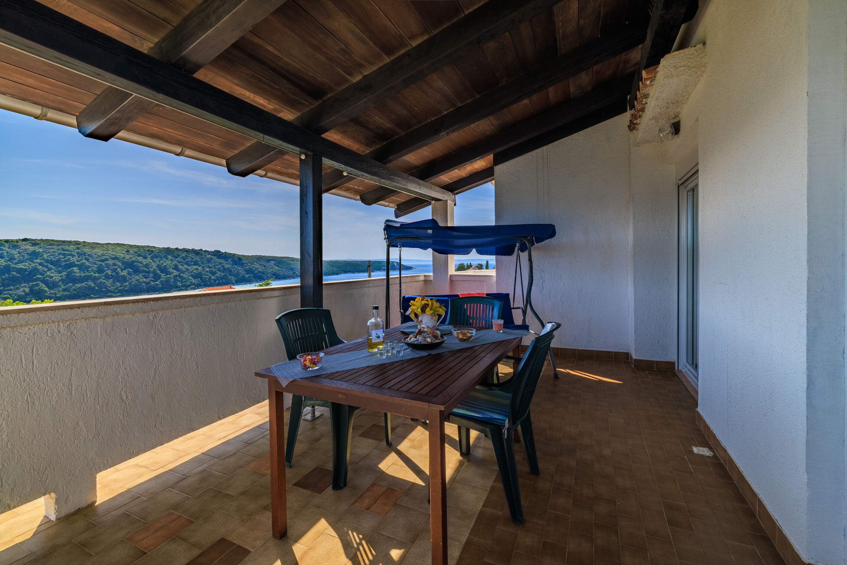 Ferienwohnung in Kampor mit Klima, Meerblick, Internet