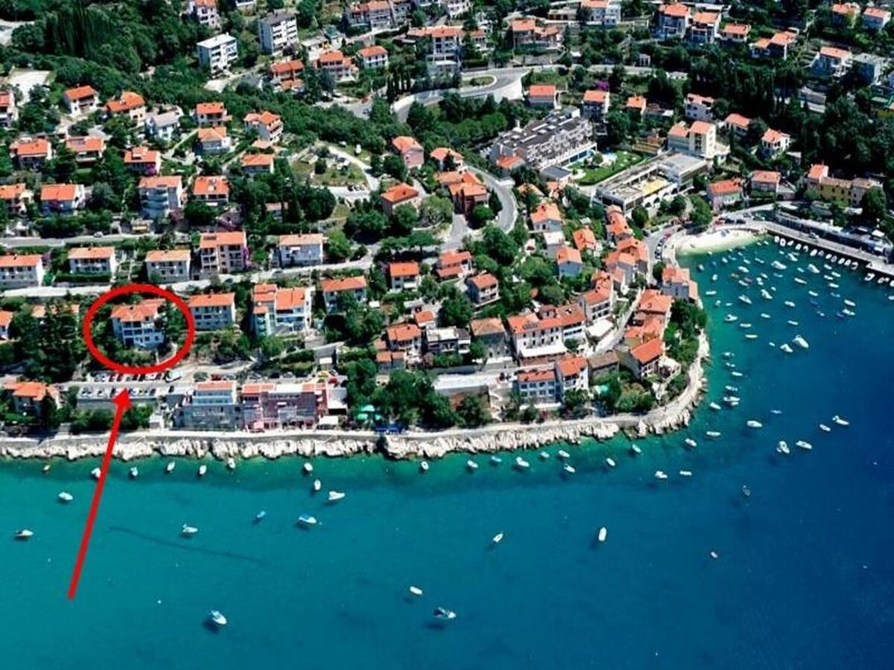 Studio in Rabac mit Klima, Sat-TV, Meerblick