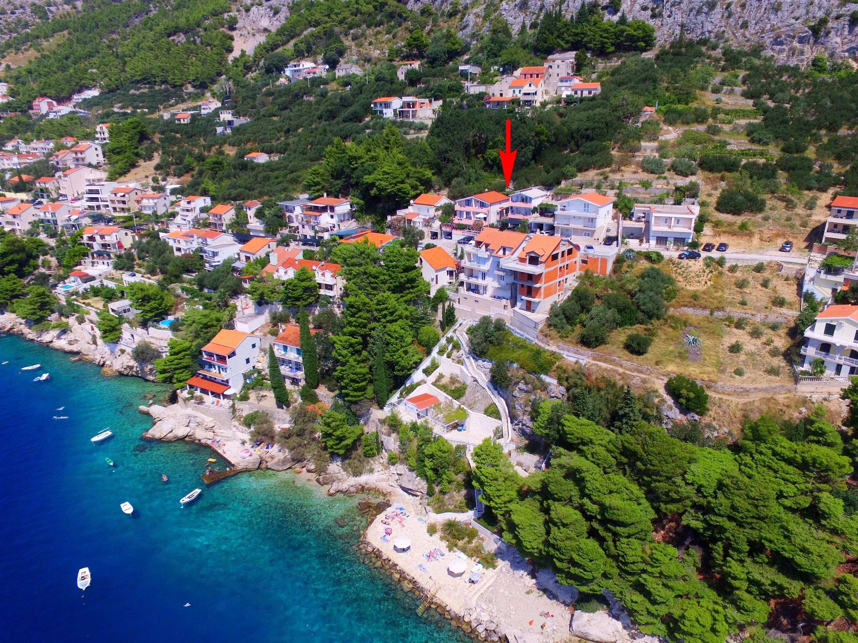 Ferienwohnung in Pisak mit Klima, Meerblick, Internet