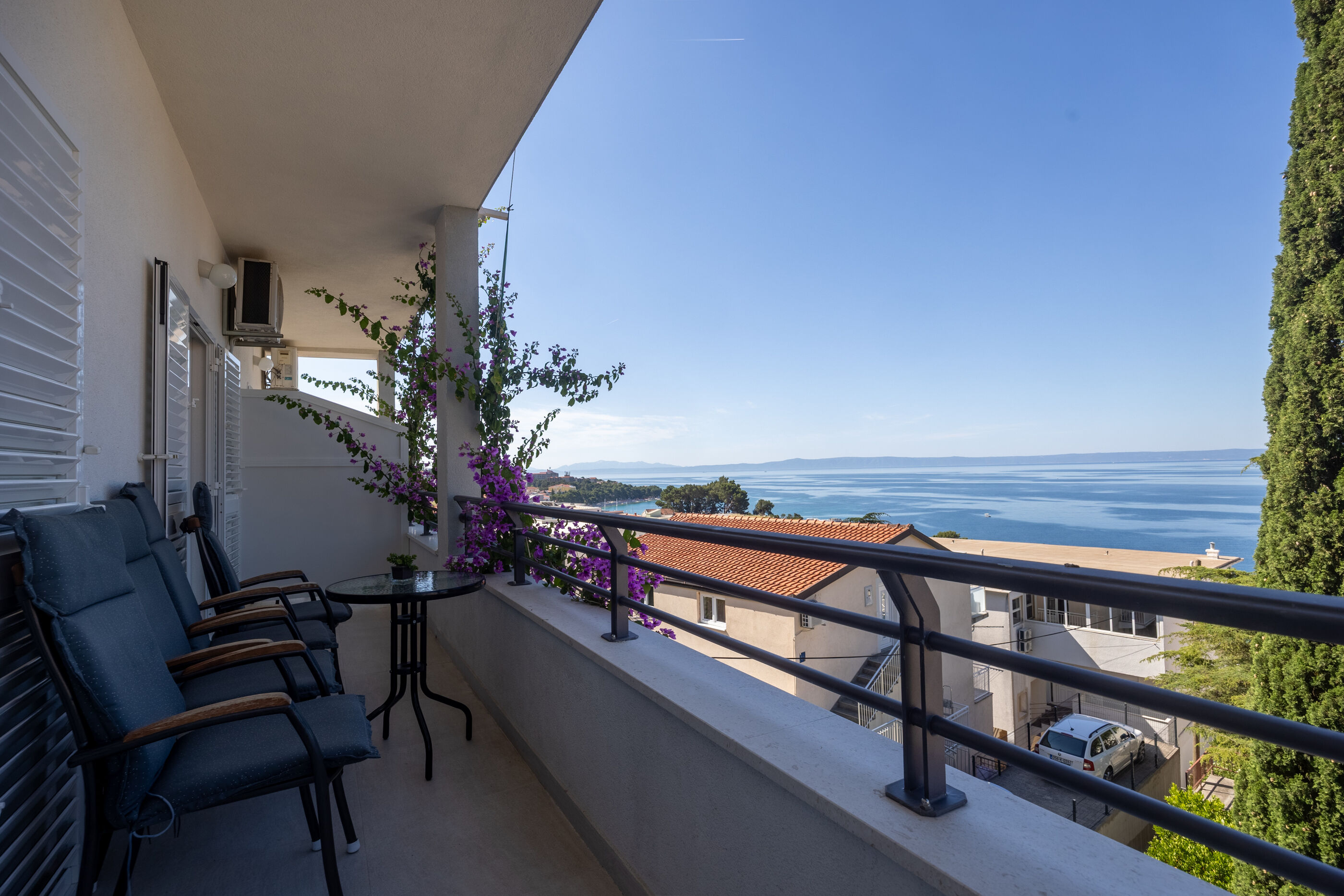 Ferienwohnung in Baska Voda mit Klima, Meerblick, Internet