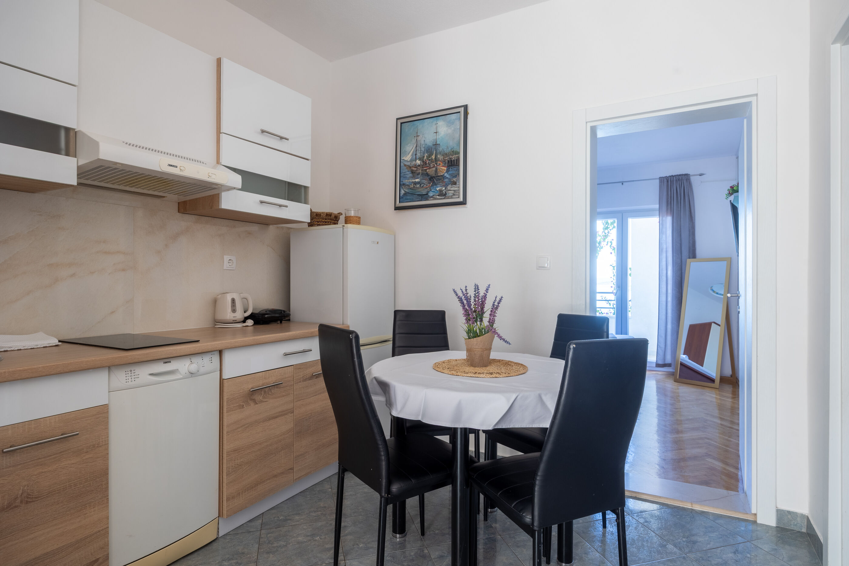 Ferienwohnung in Baska Voda mit Klima, Meerblick, Internet