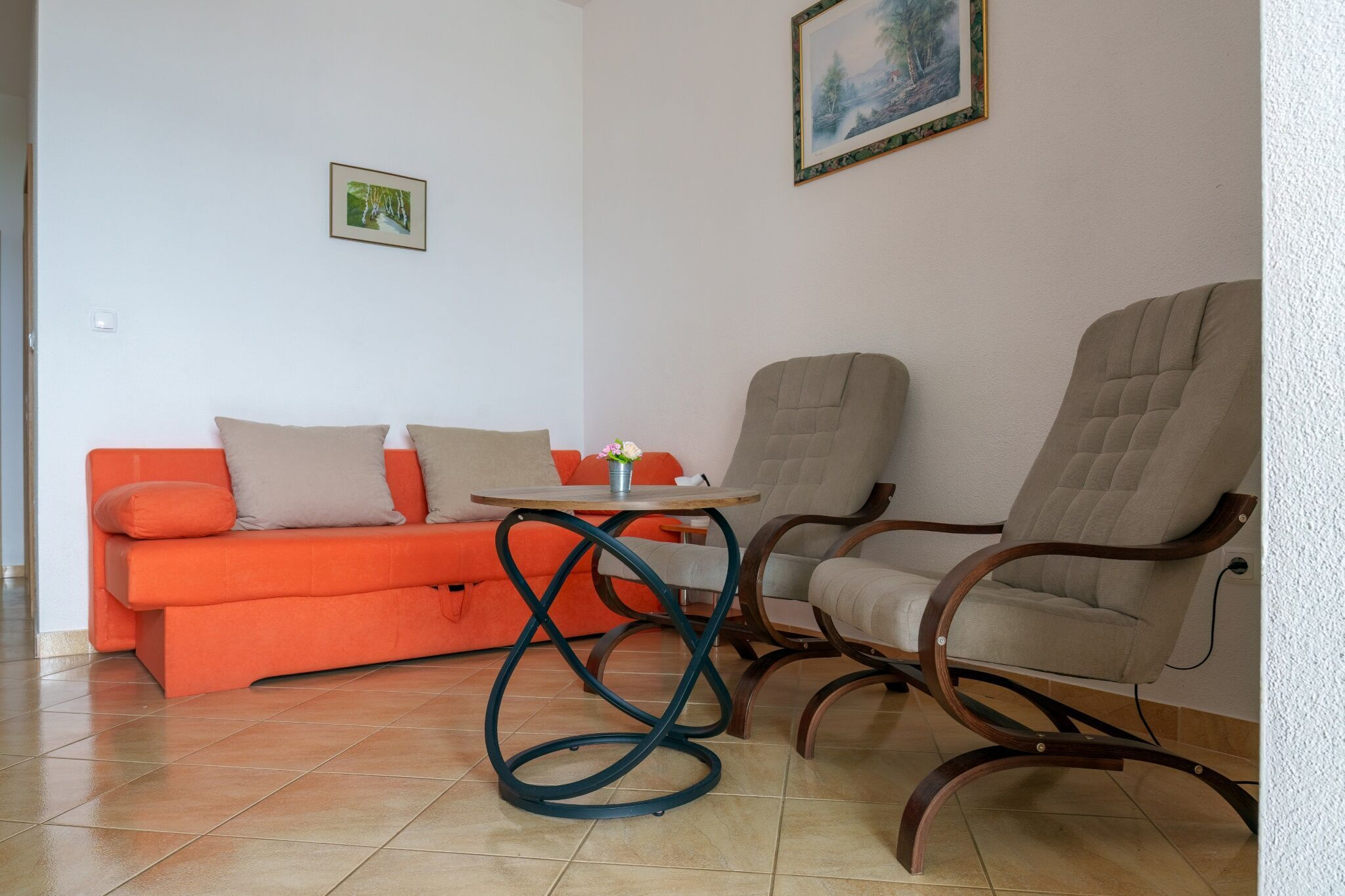 Ferienwohnung in Baska Voda mit Klima, Sat-TV, Meerblick