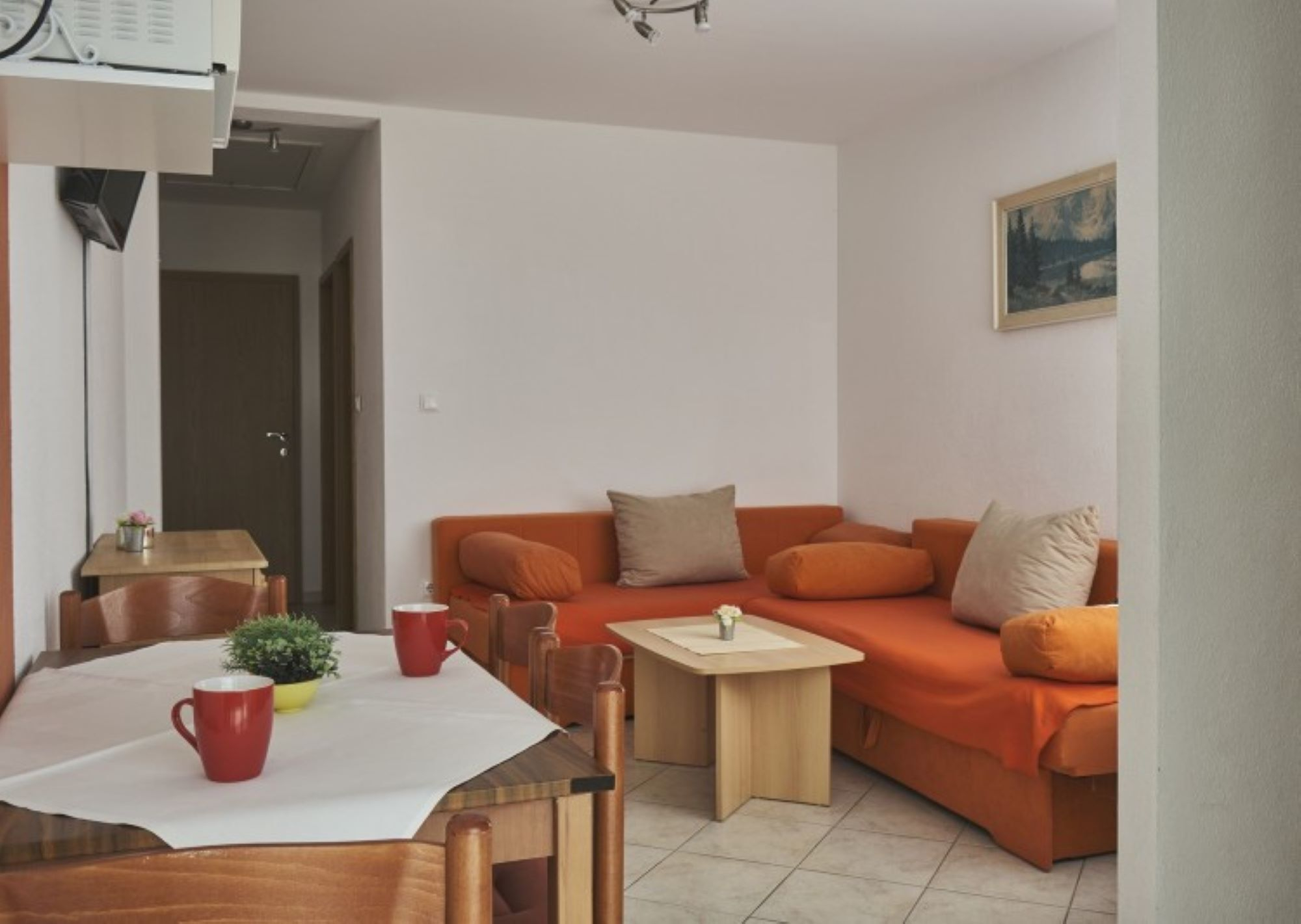 Ferienwohnung in Baska Voda mit Klima, Sat-TV, Meerblick