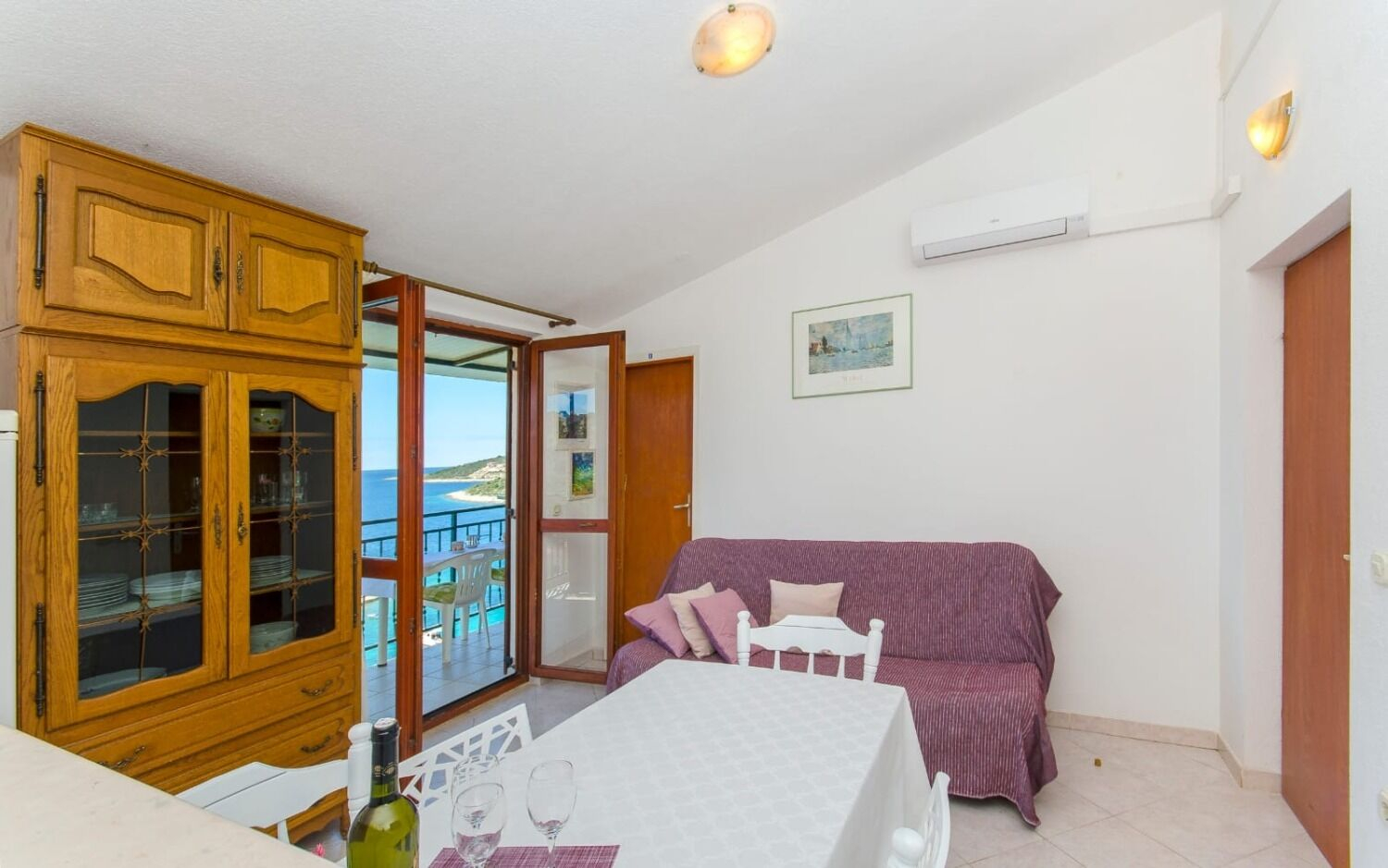 Ferienwohnung in Sevid mit Klima, Sat-TV, Meerblick