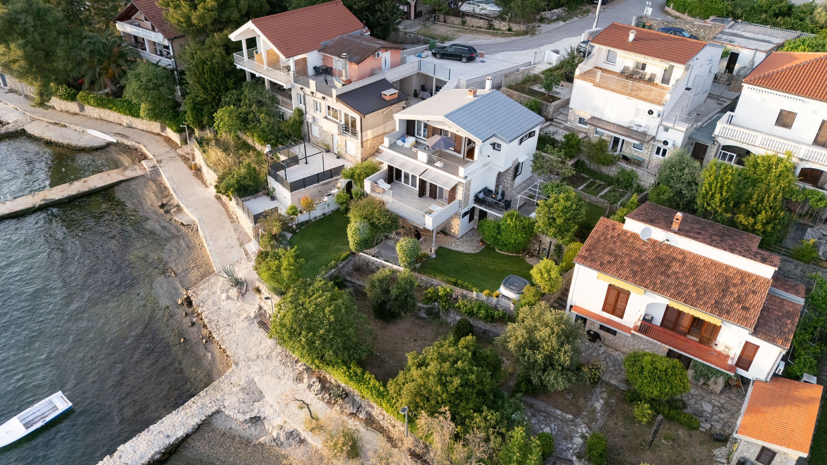 Ferienwohnung in Maslenica mit Klima, Sat-TV, Meerblick