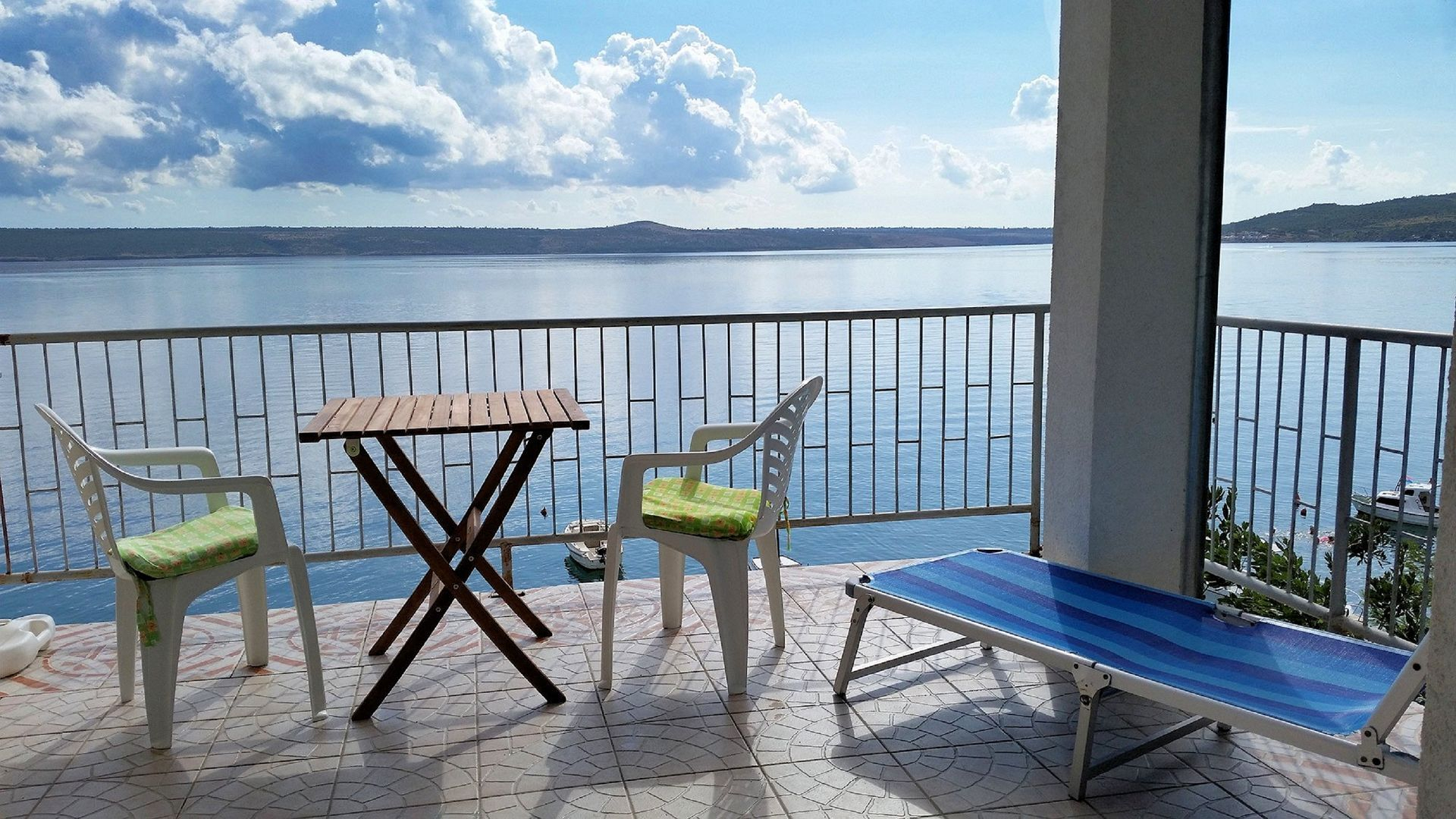 Ferienwohnung in Maslenica mit Klima, Meerblick, Internet