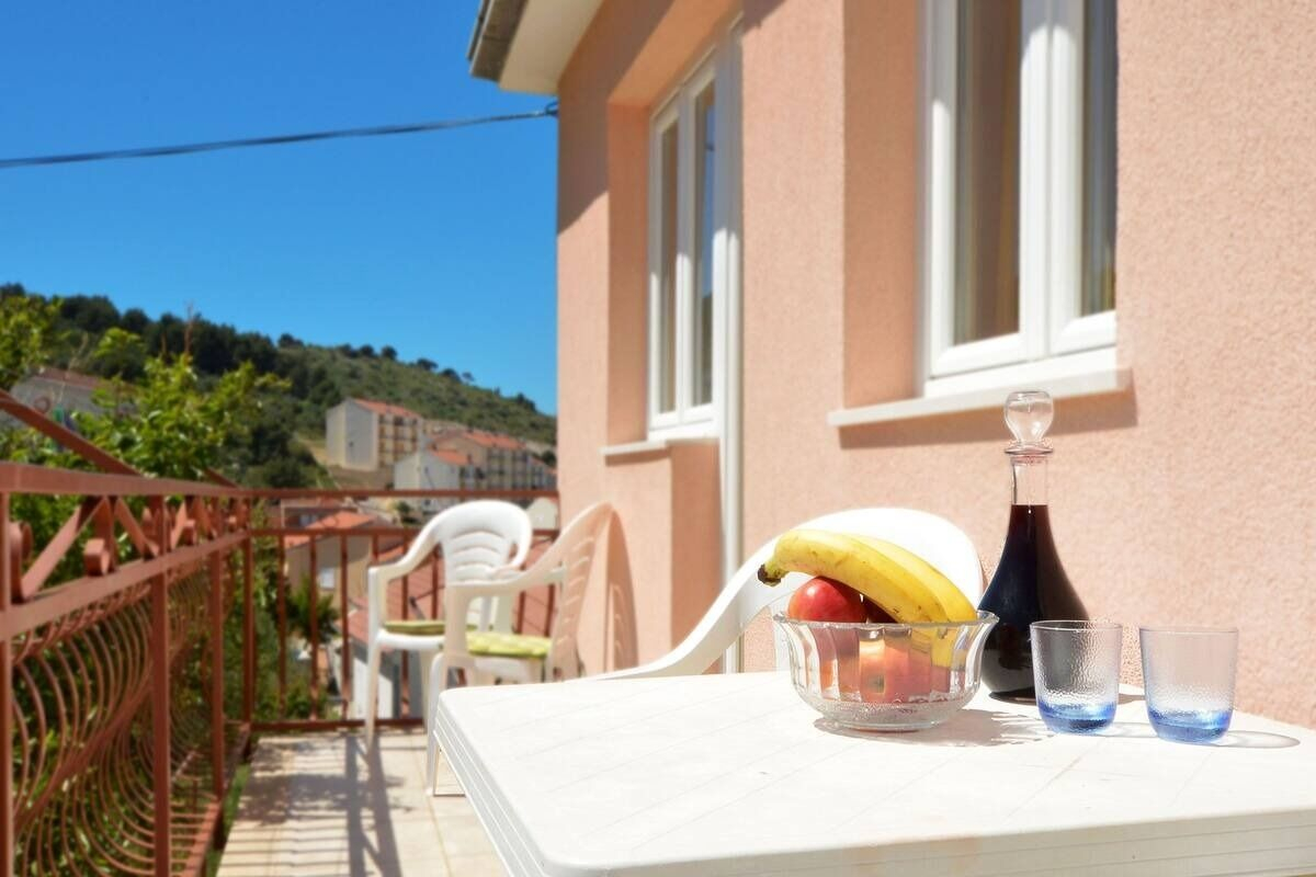 Ferienwohnung in Trogir mit Klima, Sat-TV, Meerblick