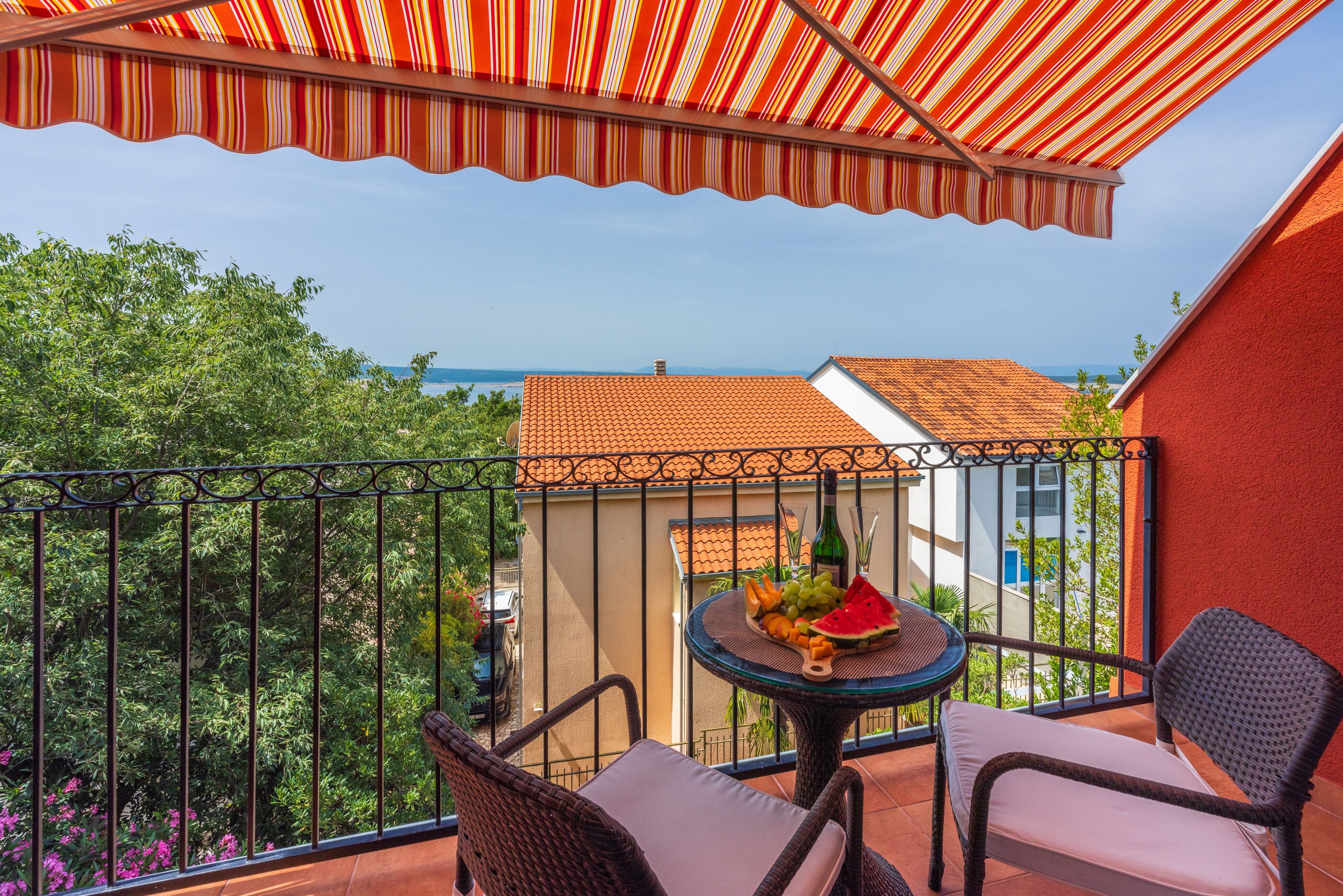 Sonniges Apartment in Crikvenica an der Kvarner Bucht, Meerblick