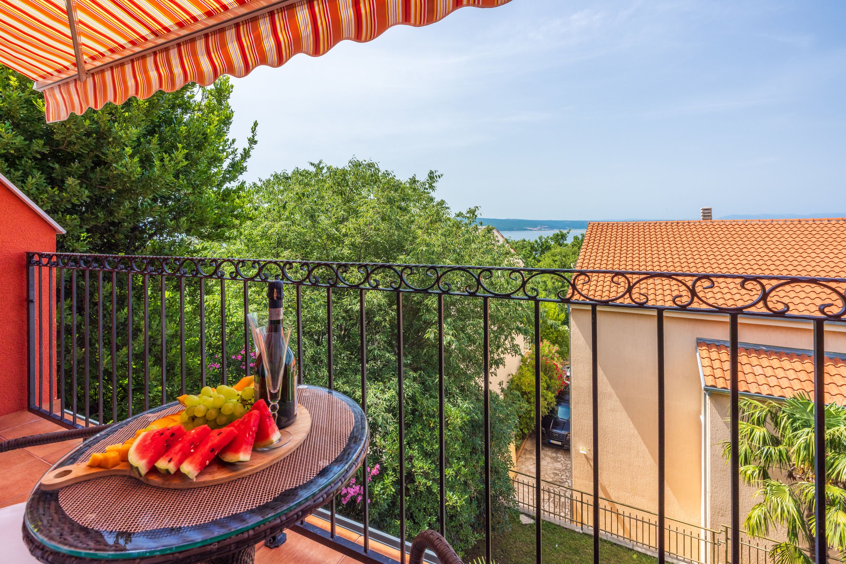 Sonniges Apartment in Crikvenica an der Kvarner Bucht, Meerblick