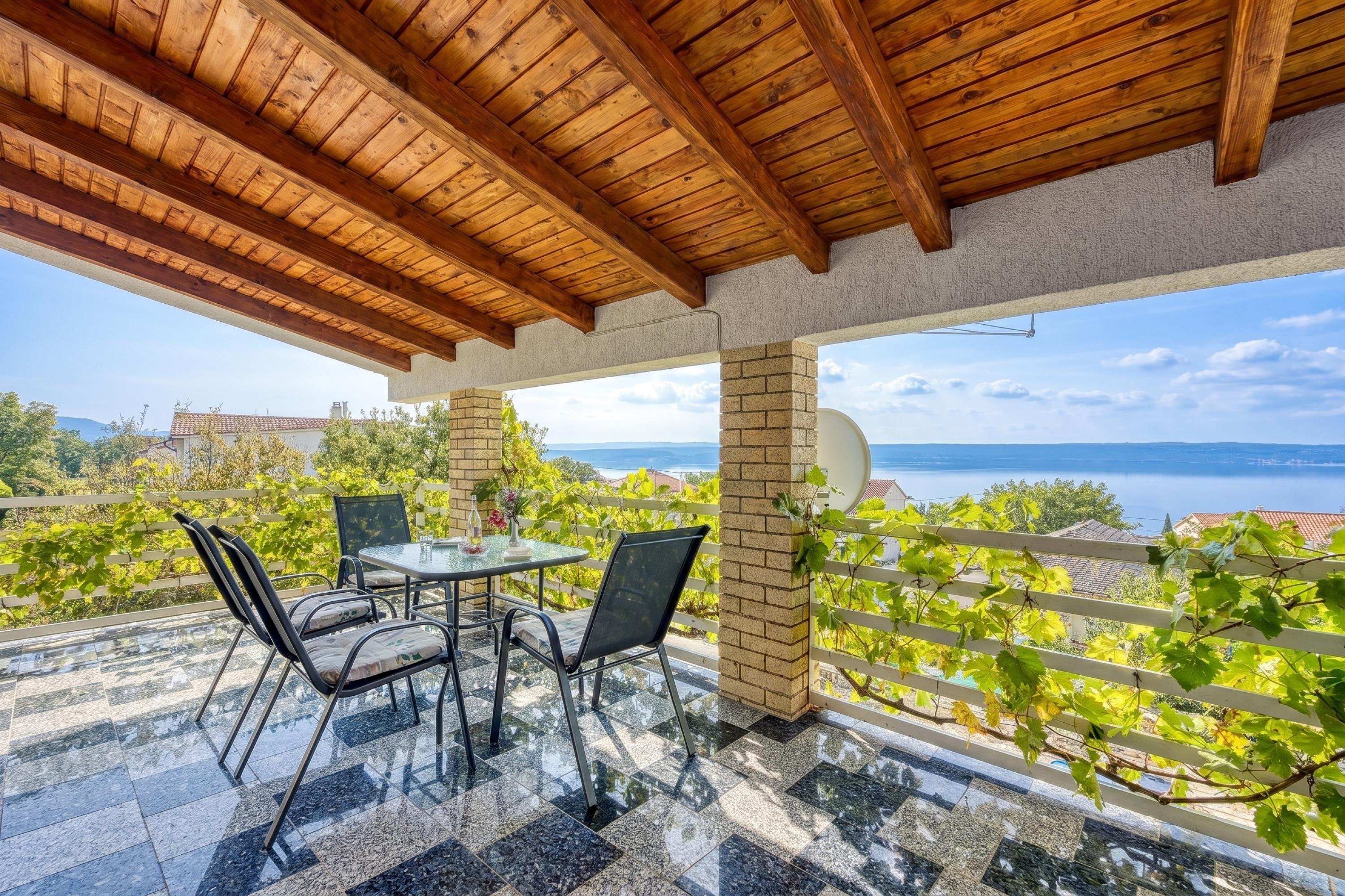 Apartment mit Meerblick im Ort Maslenica
