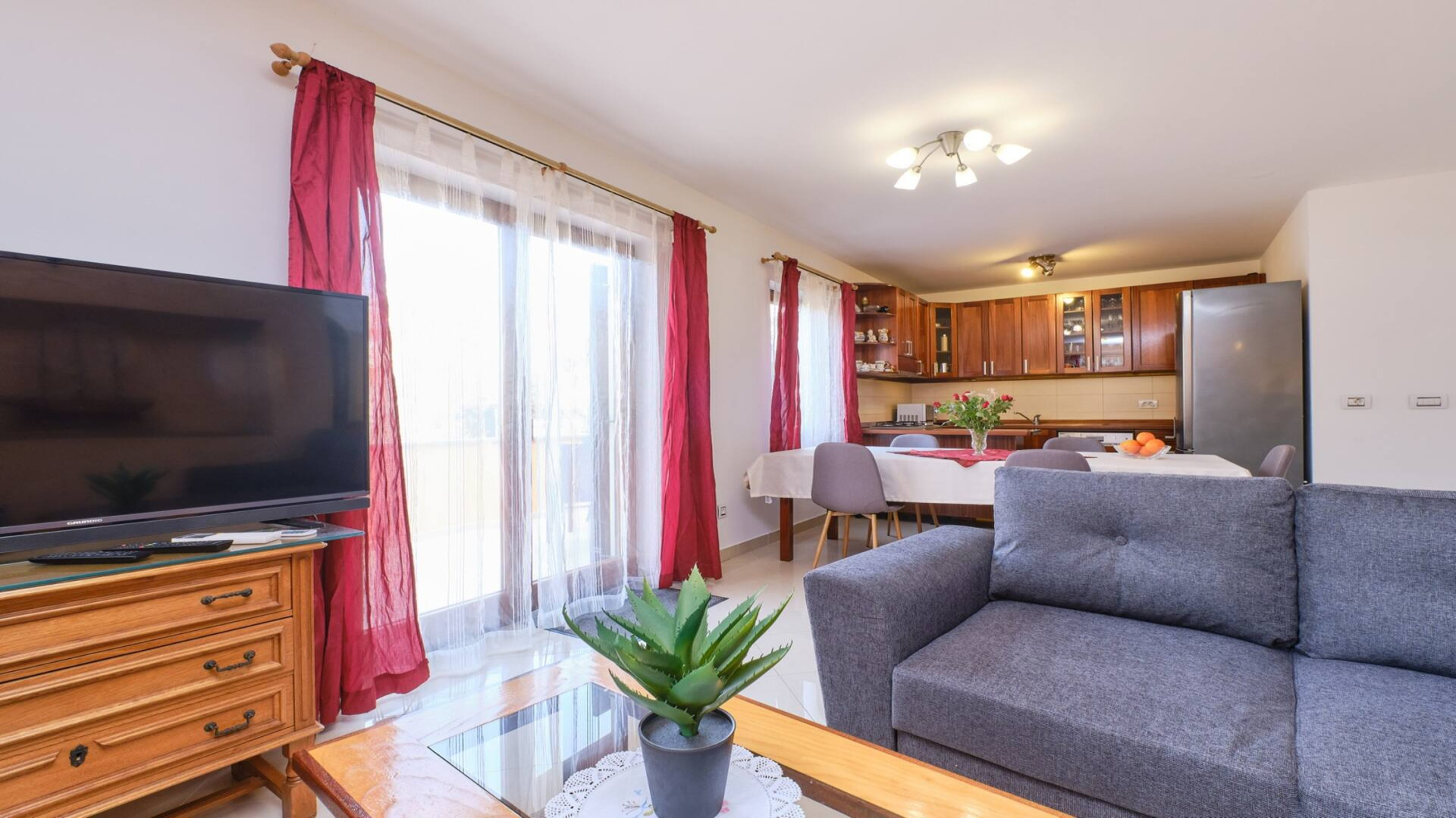 Apartment im Erdgeschoss gelegen, ideal für vier Personen.