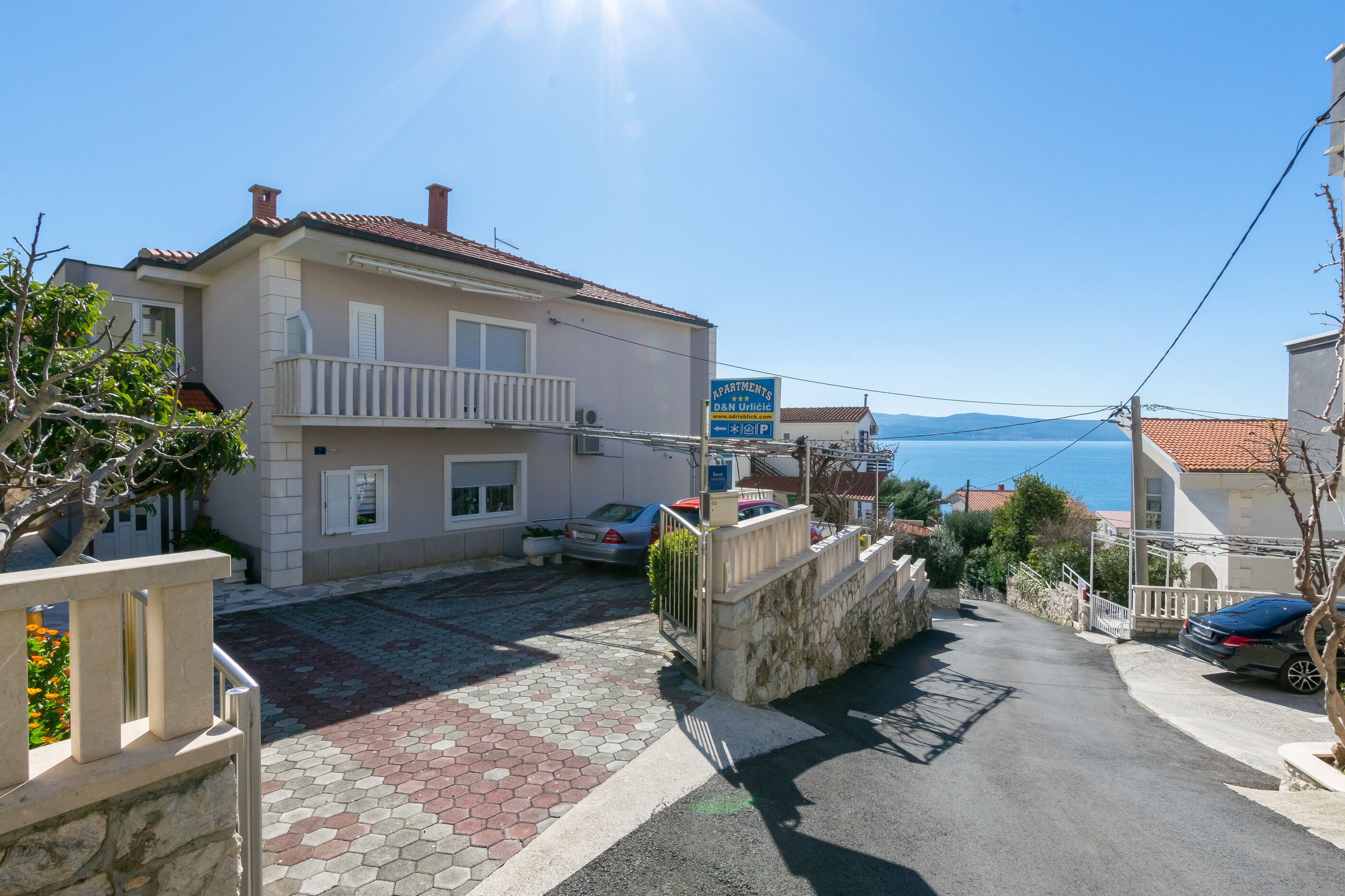 Ferienwohnung in Omis mit Klima, Sat-TV, Meerblick
