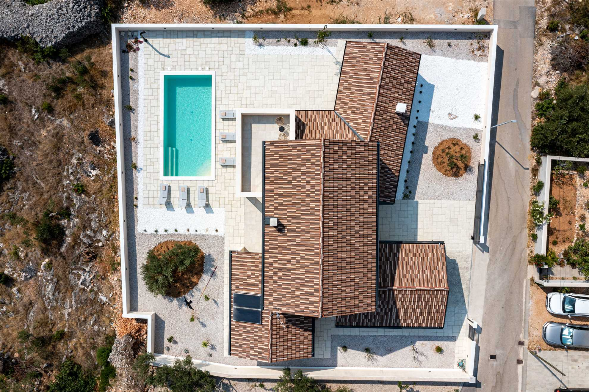Villa mit Pool in Jezera | Klima, Sat-TV, Internet, Grill und Garten