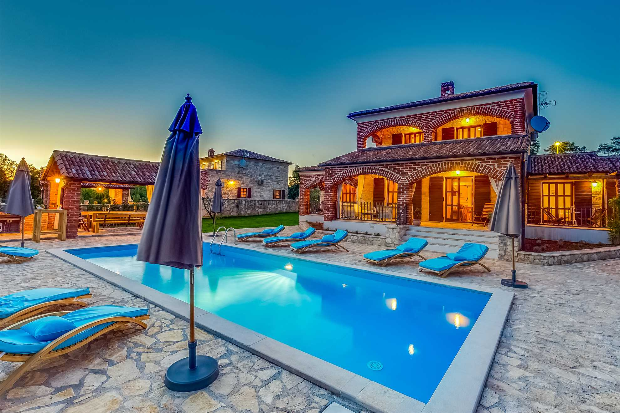 Villa in Kurjavići bei Višnjan mit Pool, Klima, Sat-TV
