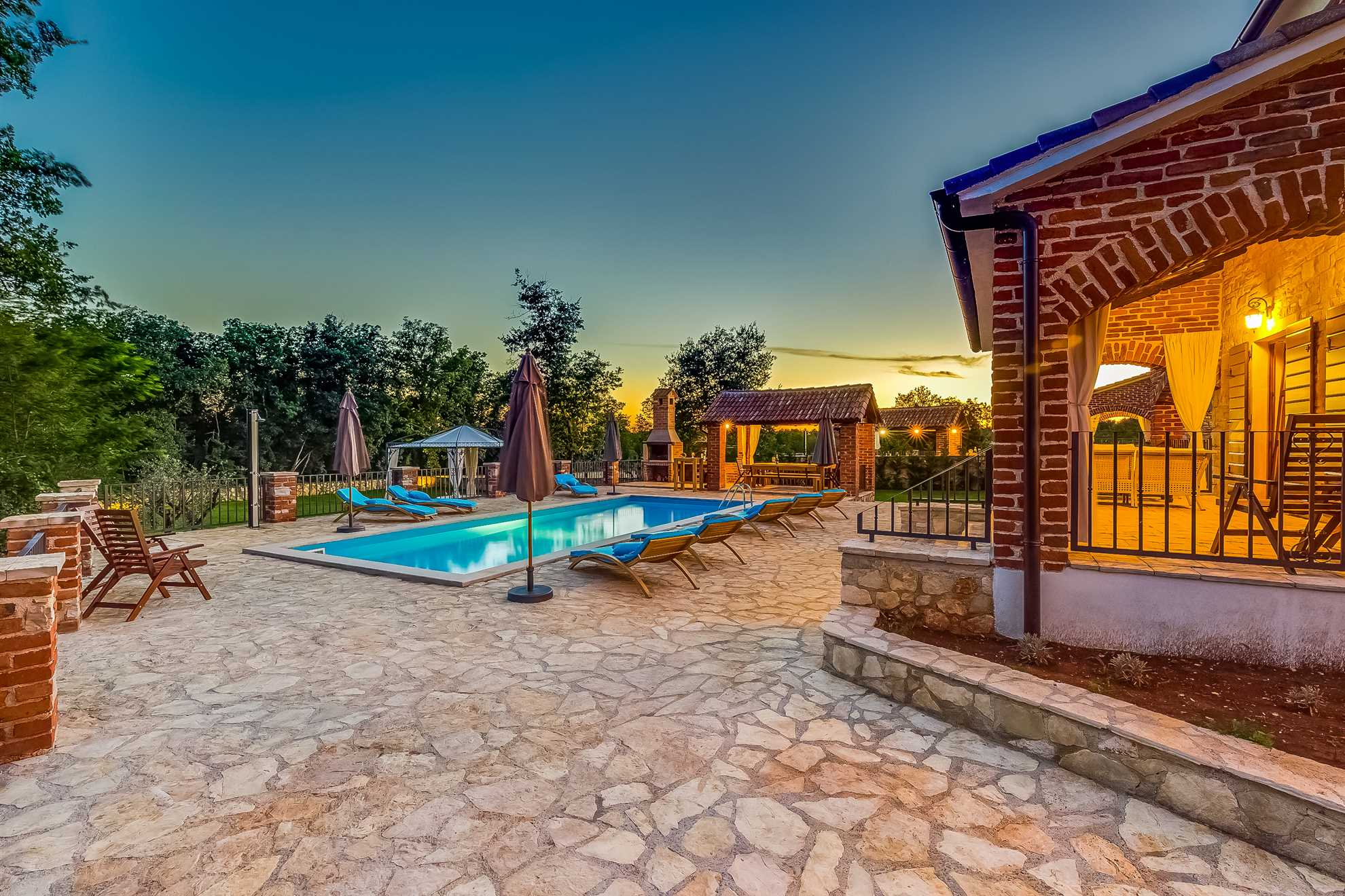Villa in Kurjavići bei Višnjan mit Pool, Klima, Sat-TV