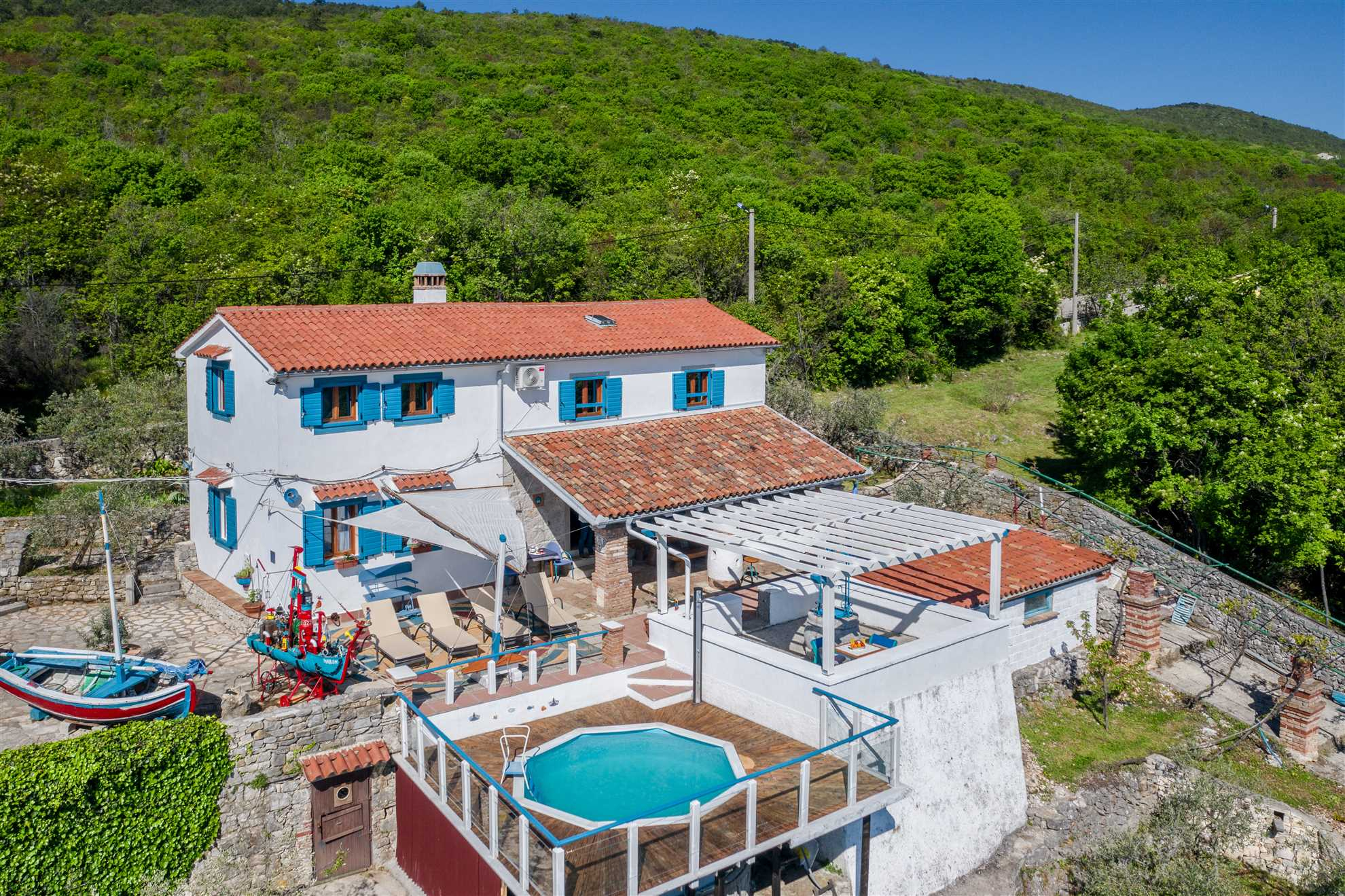 Villa in Crni bei Labin mit Pool, Klima, Sat-TV, Meerblick