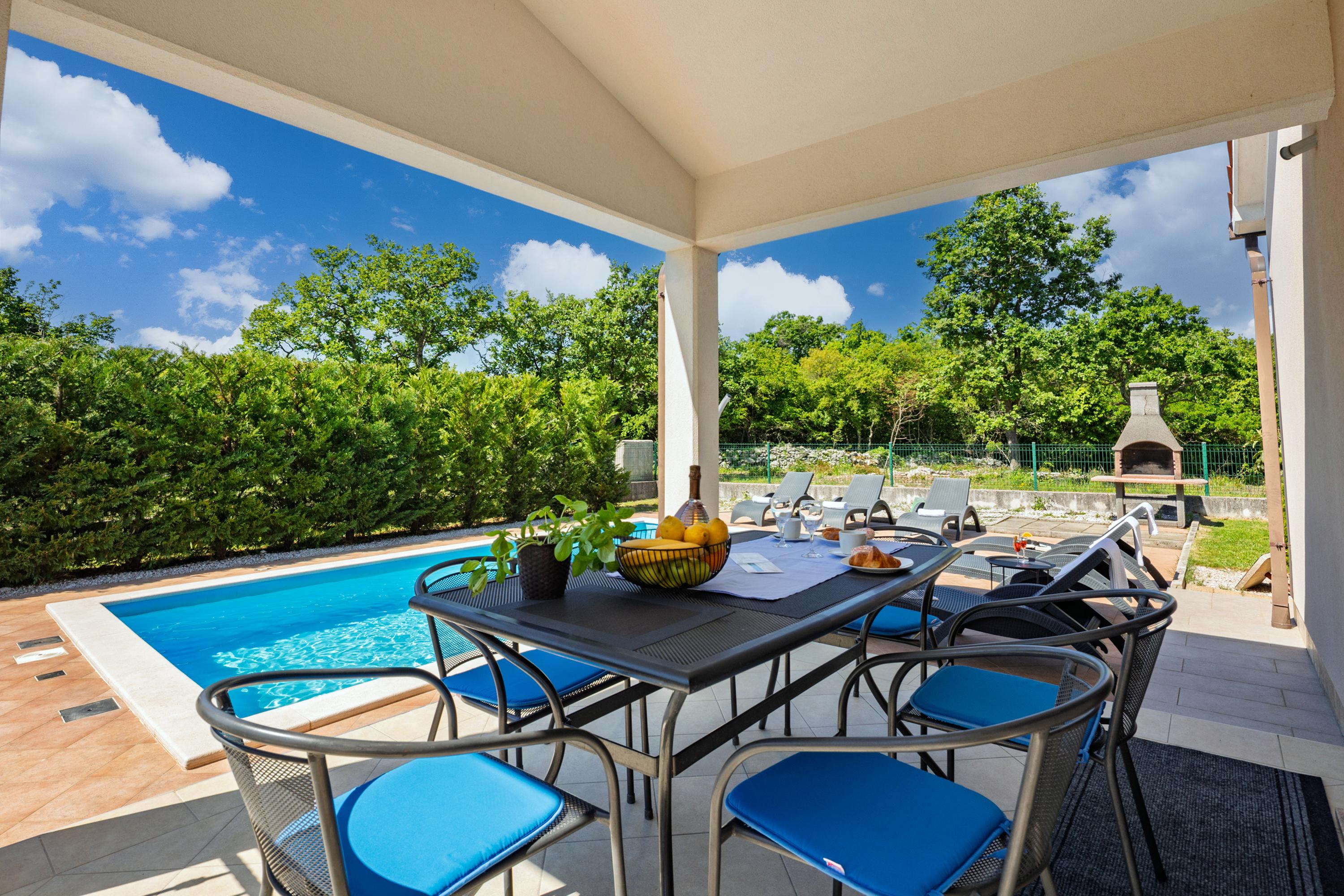 Ferienhaus in Vinež mit Klimaanlage und Swimmingpool
