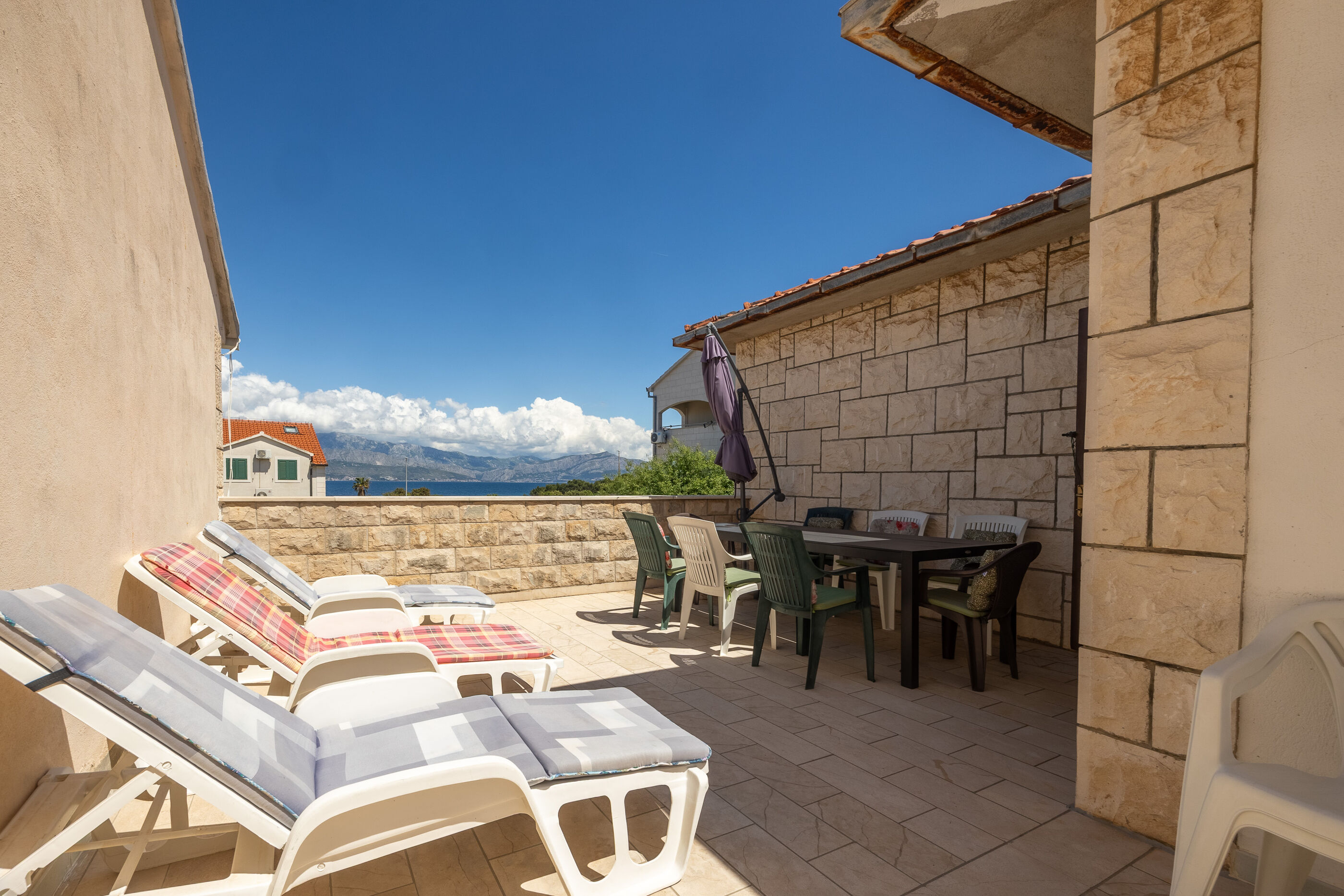 Ferienwohnung in Supetar mit Klima, Meerblick, Internet