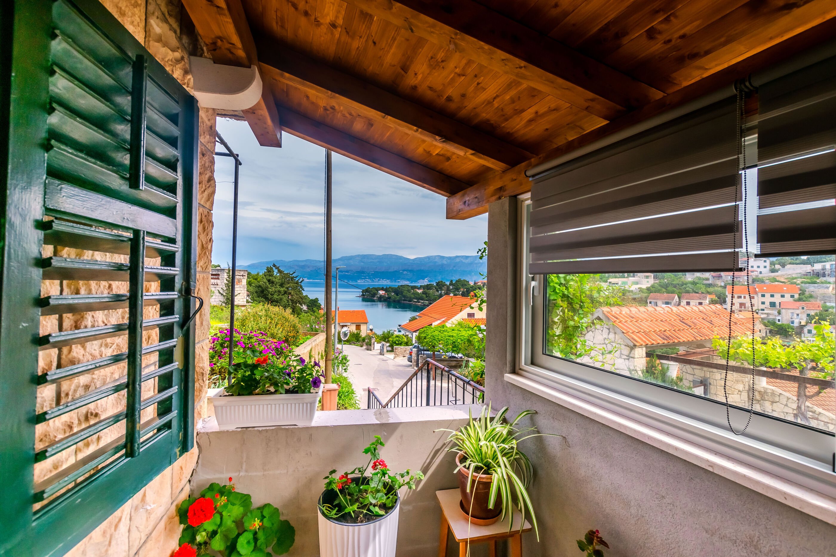 Ferienwohnung in Splitska mit Klima, Meerblick, Internet